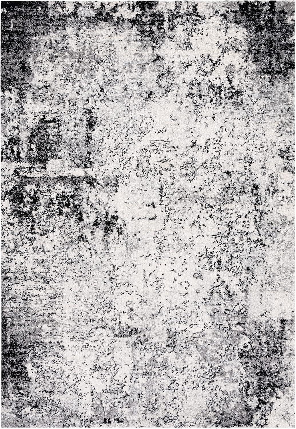 Tulum TUL284 Power Loomed Area Rug - Ivory/Black - 8'x10' - Safavieh.