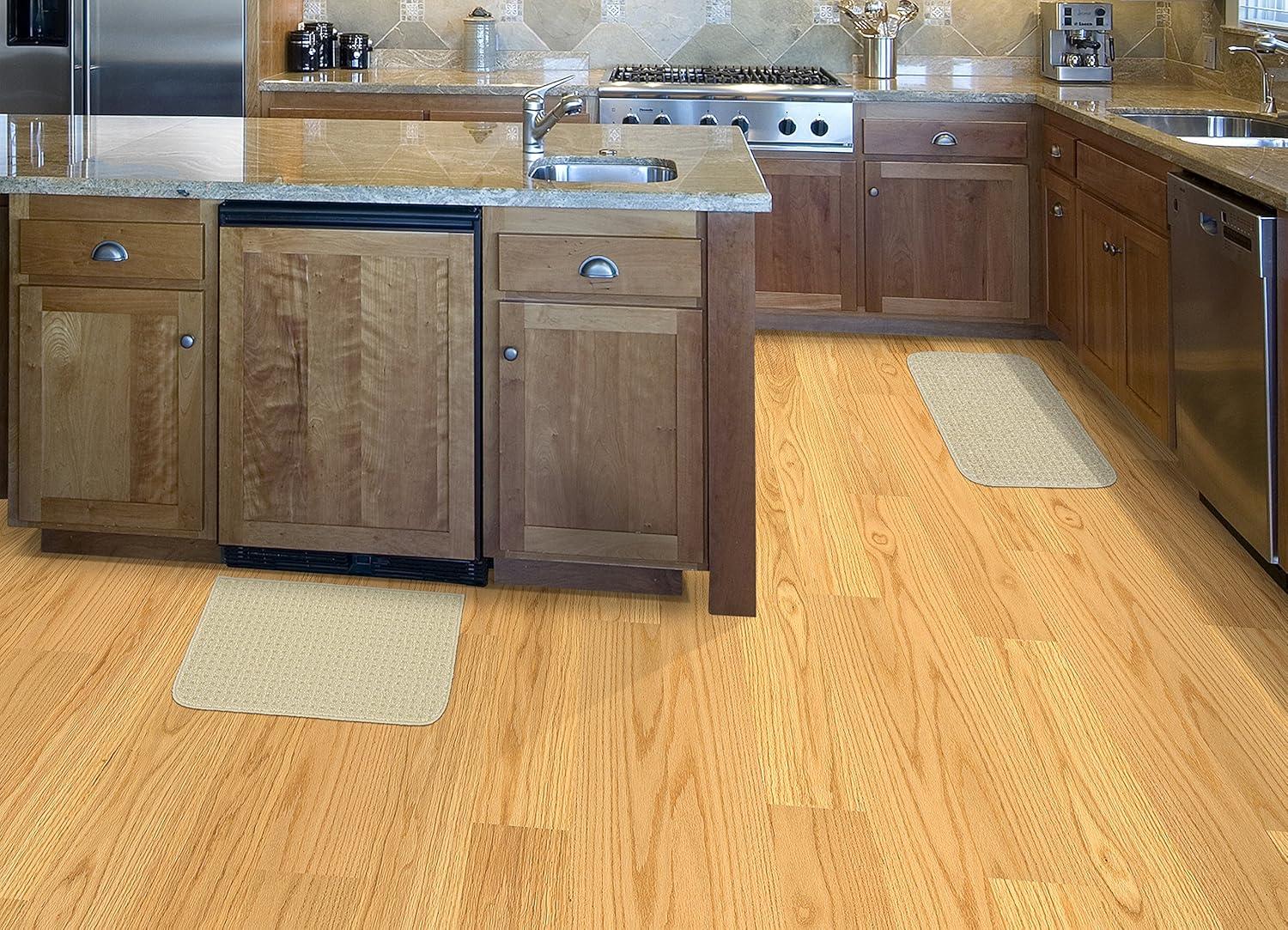 Garland Rug Herald Square 2pc Kitchen Rug Set 18 in. x28 in. Slice & 18 in. x28 in. Mat Ivory