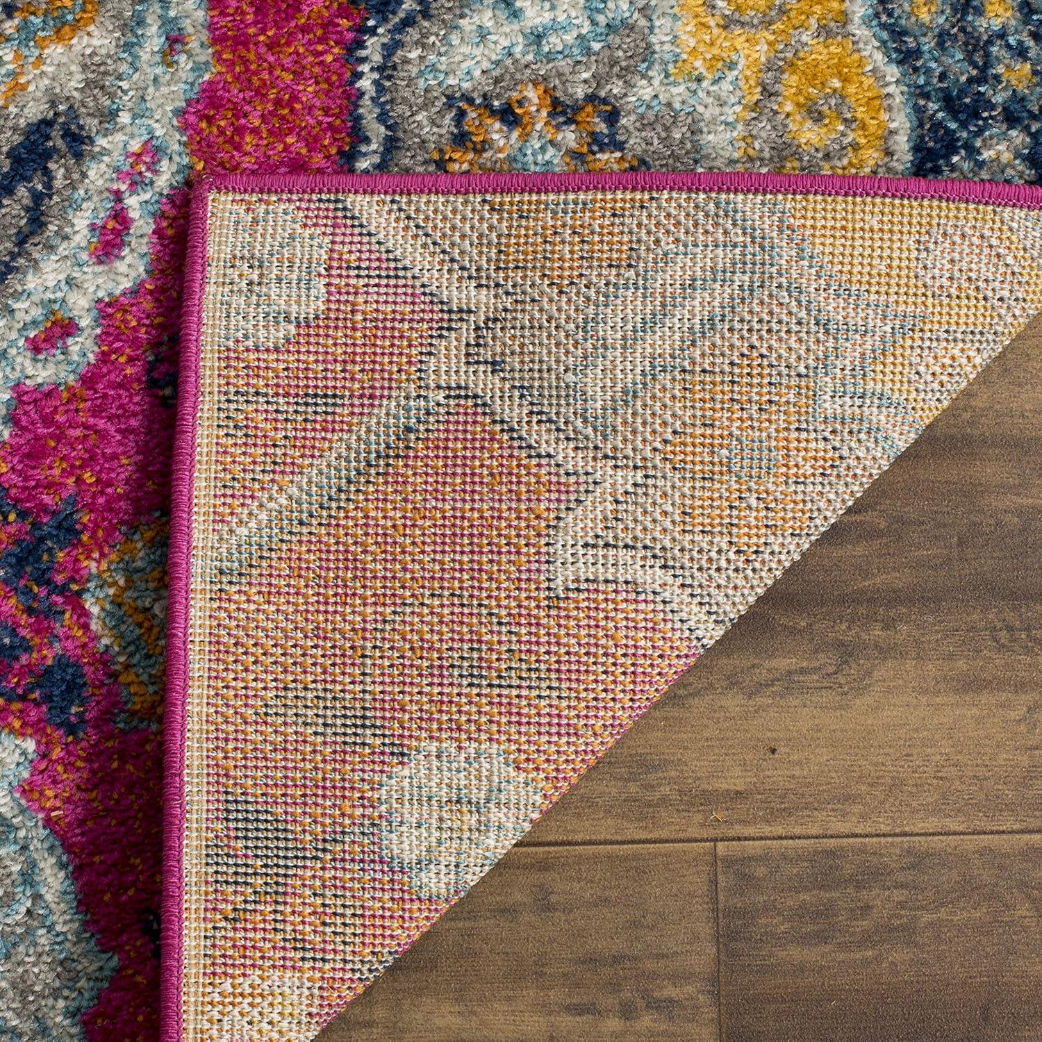Madison MAD600 Power Loomed Indoor Area Rug - Fuchsia/Gold - 4'x6' - Safavieh