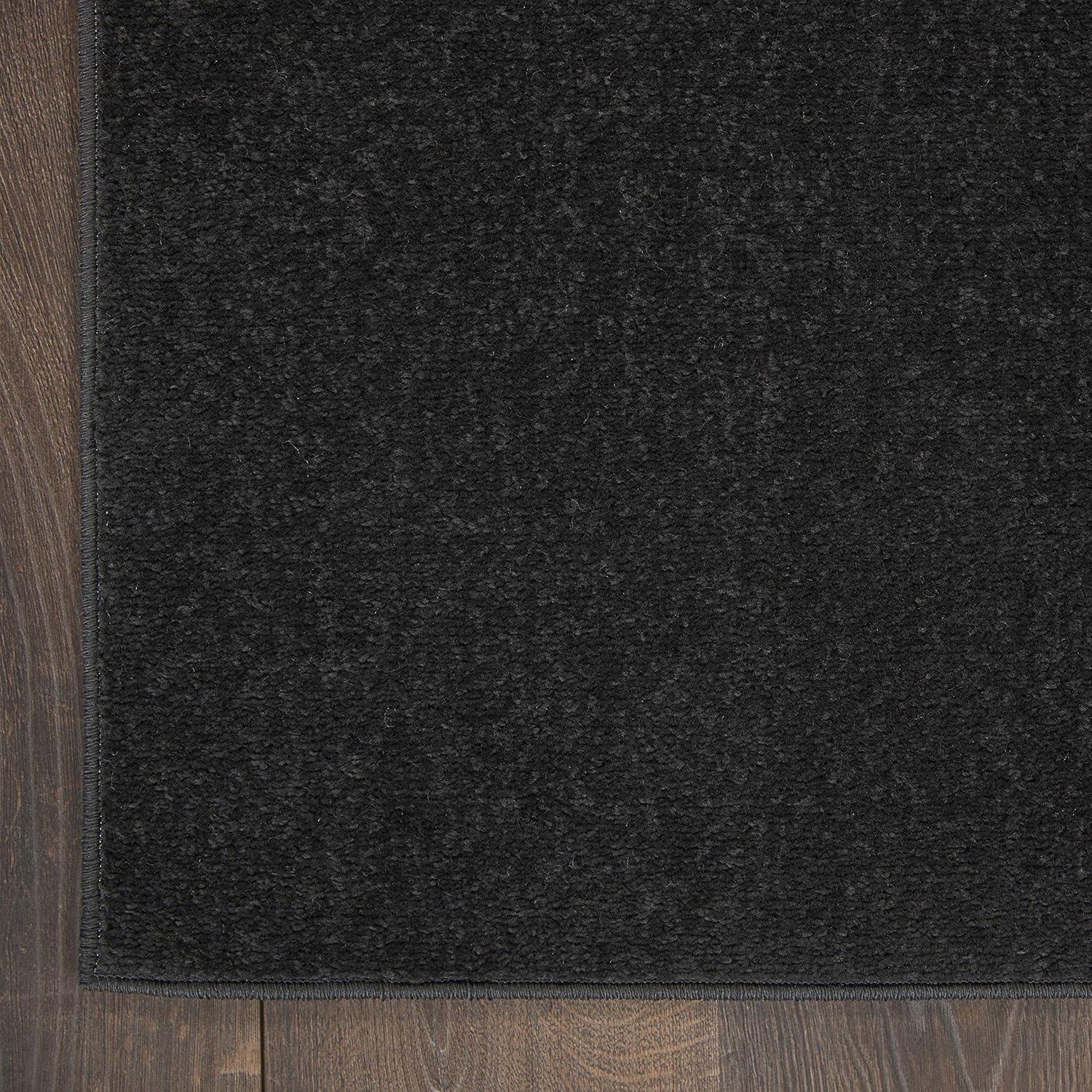 Nourison Essentials Easy Care Indoor Outdoor Area Rug - Black 4' x 6'