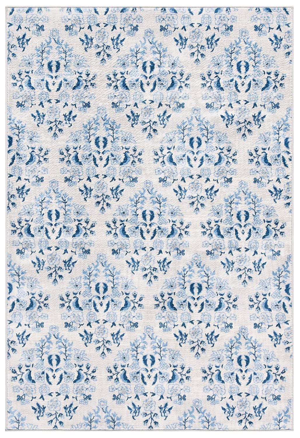Brentwood BNT856 Power Loomed Area Rug - Cream/Blue - 4'x6' - Safavieh.