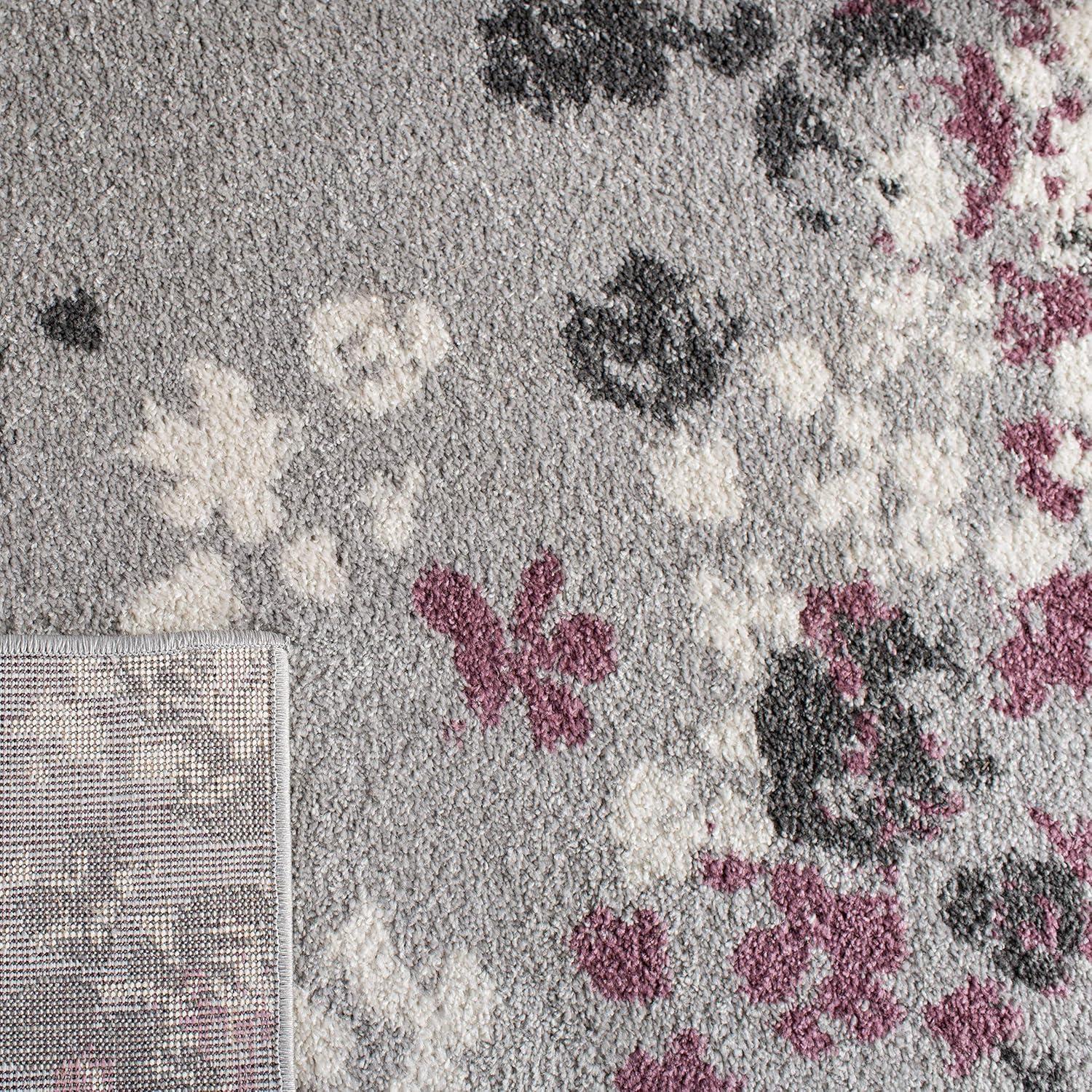 Adirondack ADR115 Machine Made Indoor Runner - Light Grey/Purple - 2'-6"x6' - Safavieh