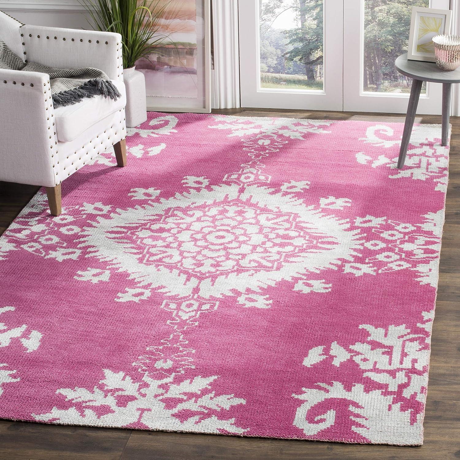 Stone Wash STW235 Hand Knotted Area Rug - Fuchsia - 8'x10' - Safavieh.