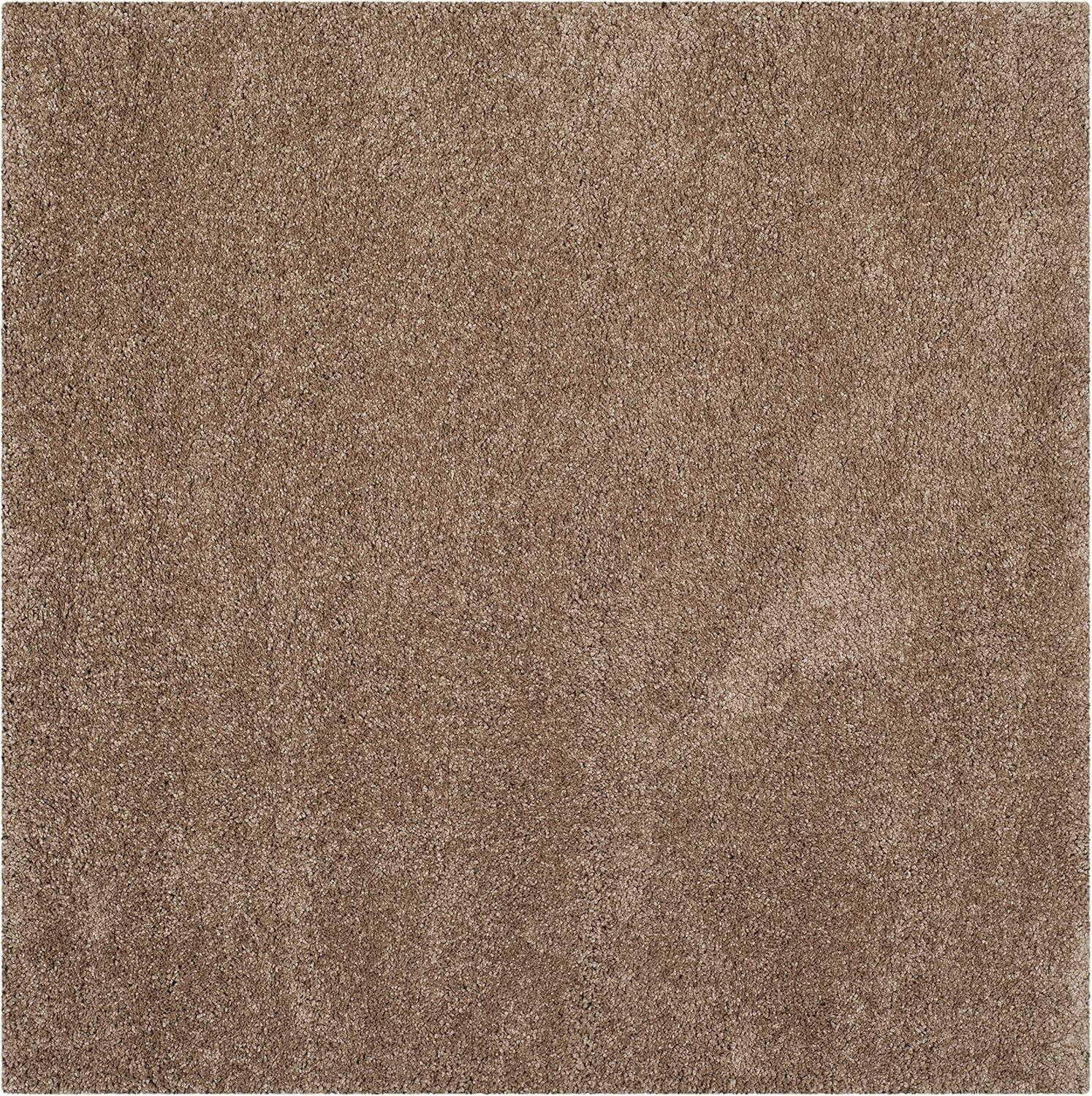 Milan Shag SG180 Power Loomed Indoor Accent Rug - Dark Beig - 3'x3' - Safavieh