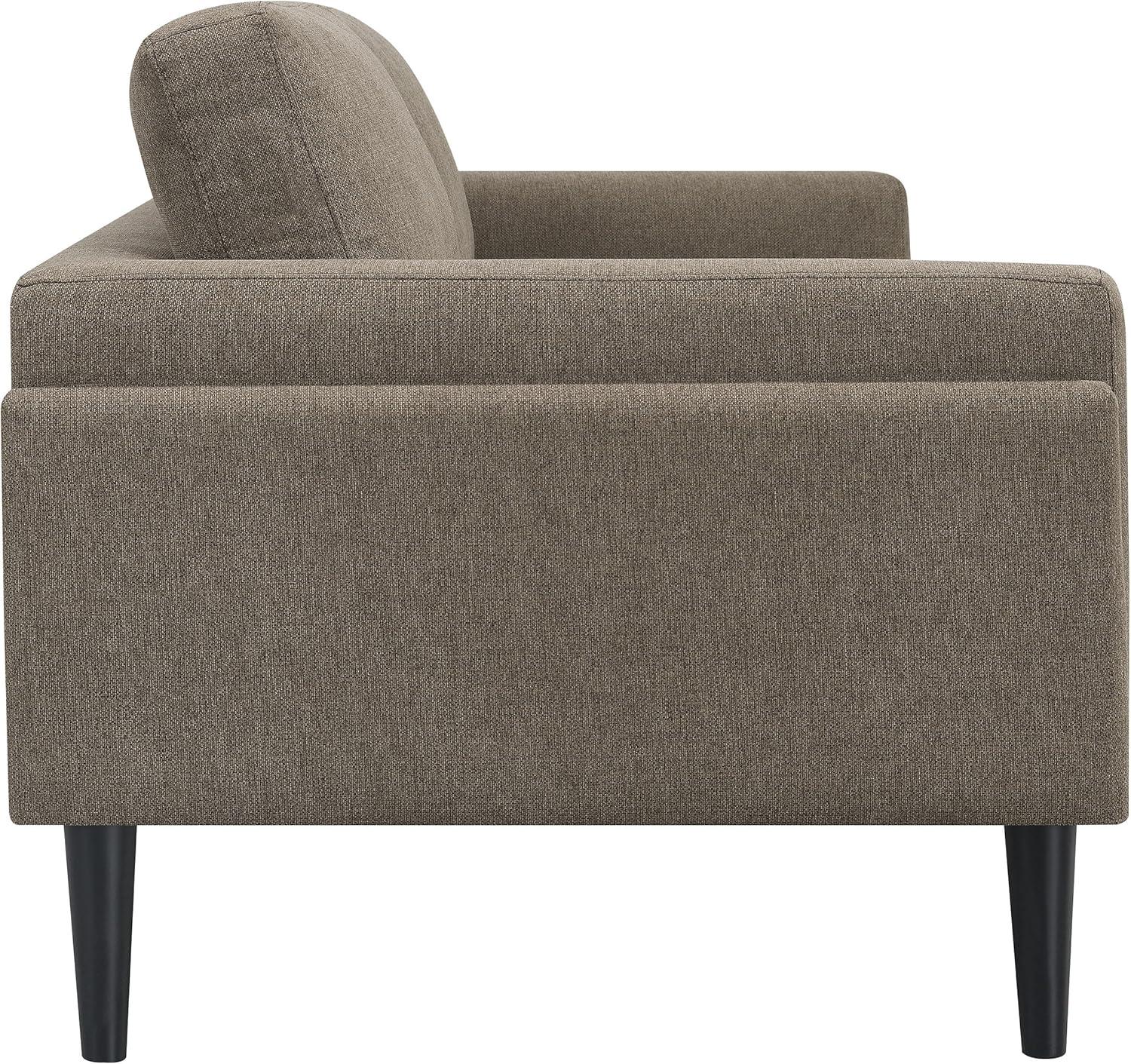 Coaster Rilynn Upholstered Fabric Sofa with Track Arms in Brown