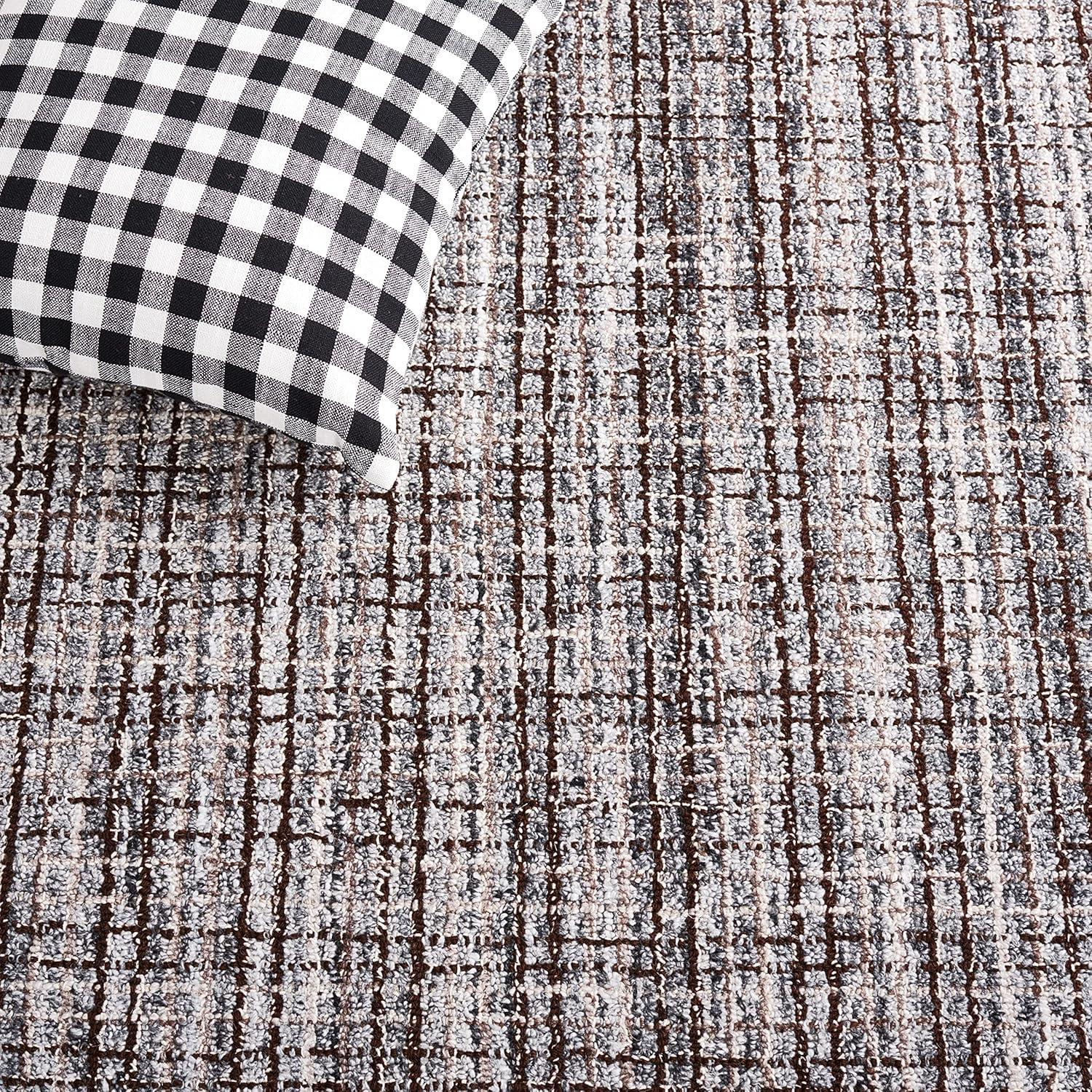 Abstract ABT486 Hand Tufted Area Rug - Grey/Brown - 8'9"x11'9" - Safavieh.