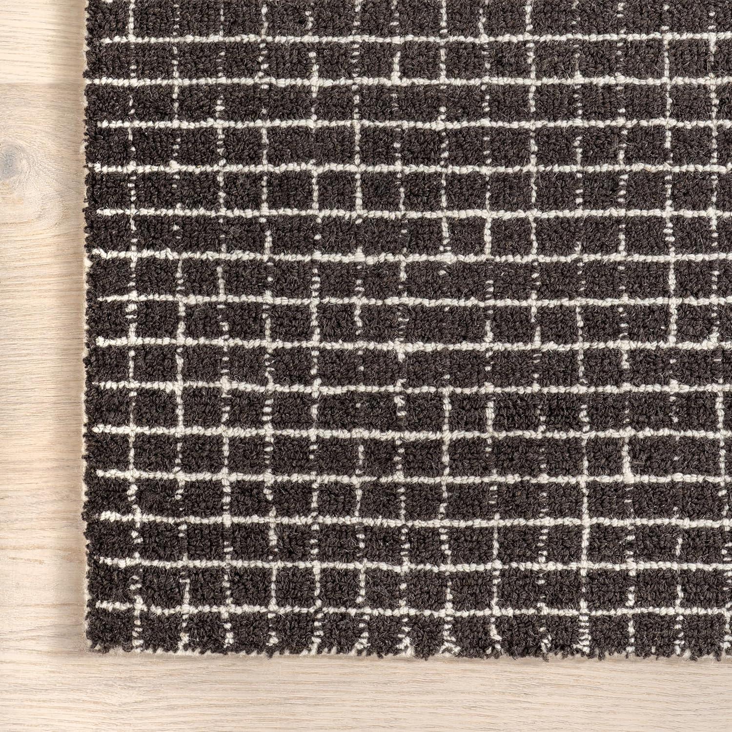 Katasha Checked Wool Area Rug