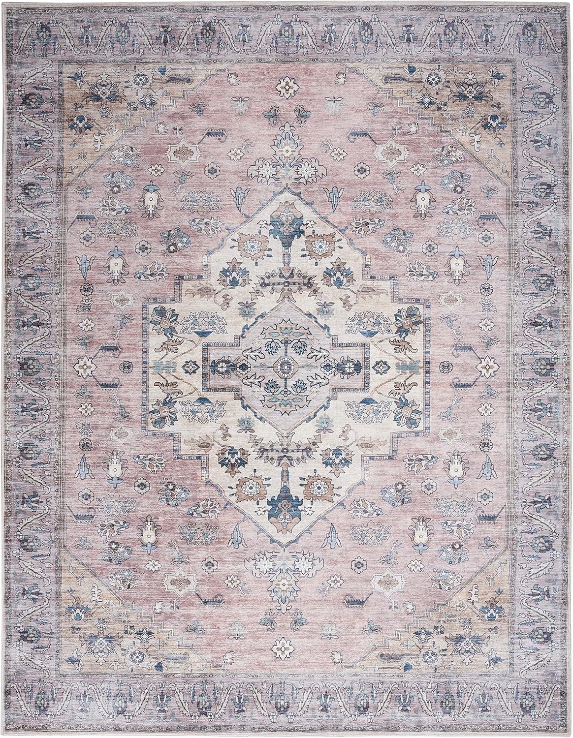 Blush Vintage Persian 5' x 7' Chenille Area Rug