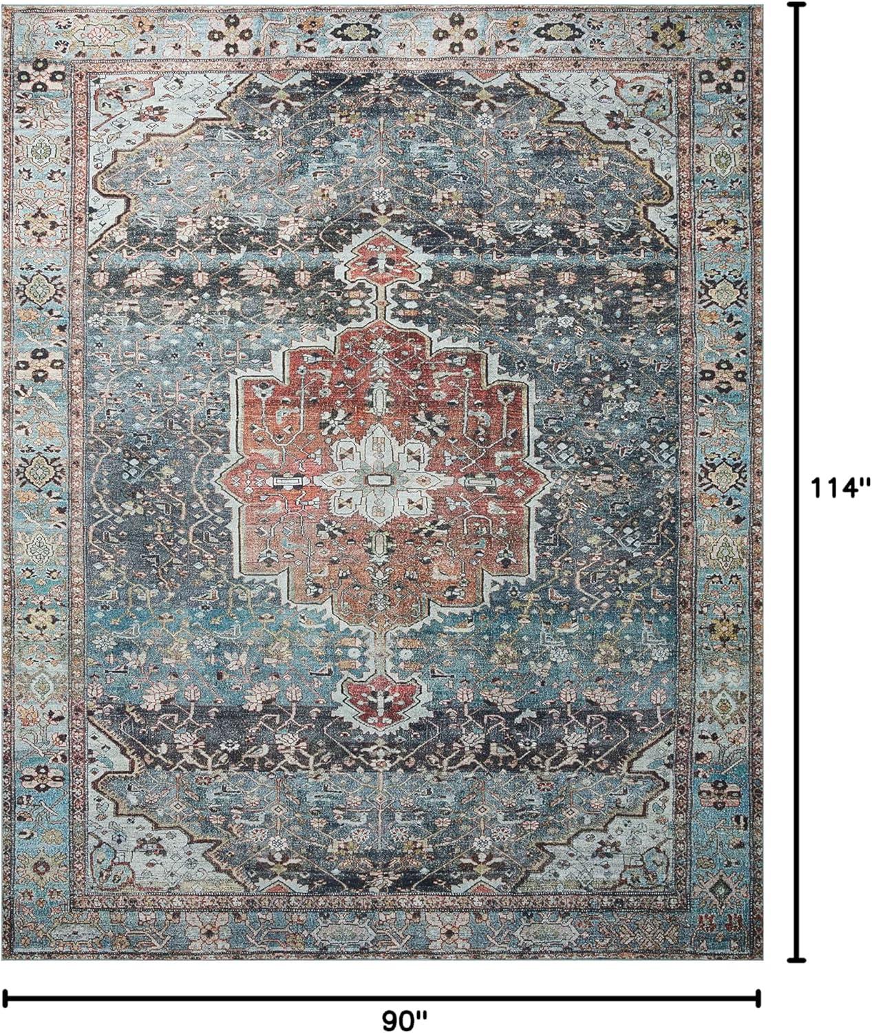 Loloi Margot Ocean/Brick Area Rug feat. CloudPile