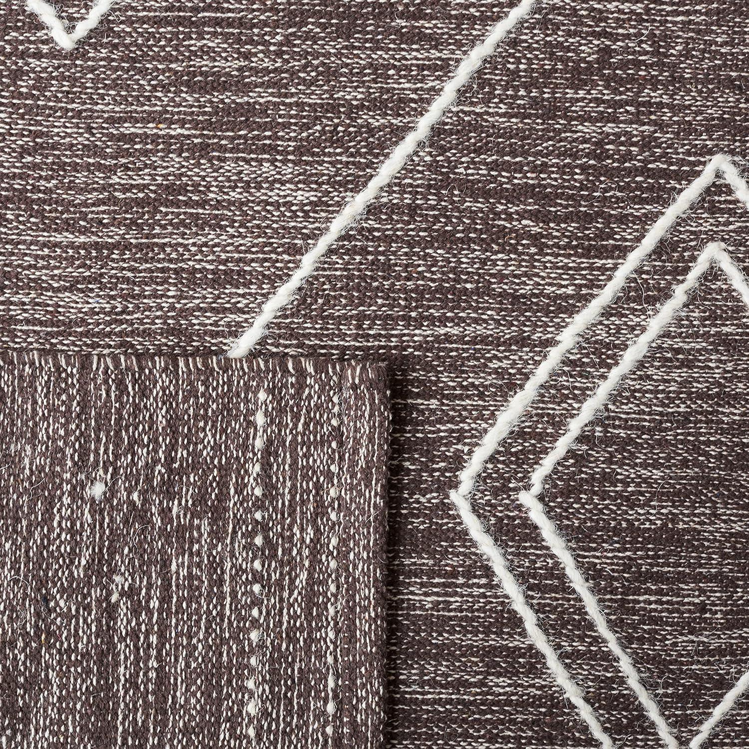 Steelside™ Holtby Southwestern Handmade Flatweave Brown/Ivory Area Rug