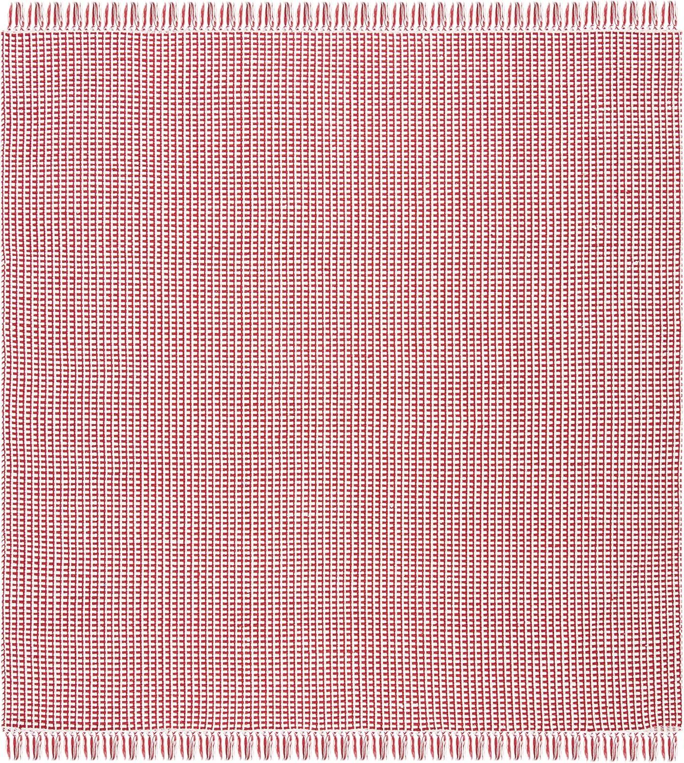 Montauk MTK340 Hand Woven Indoor Accent Rug - Ivory/Red - 4'x4' - Safavieh