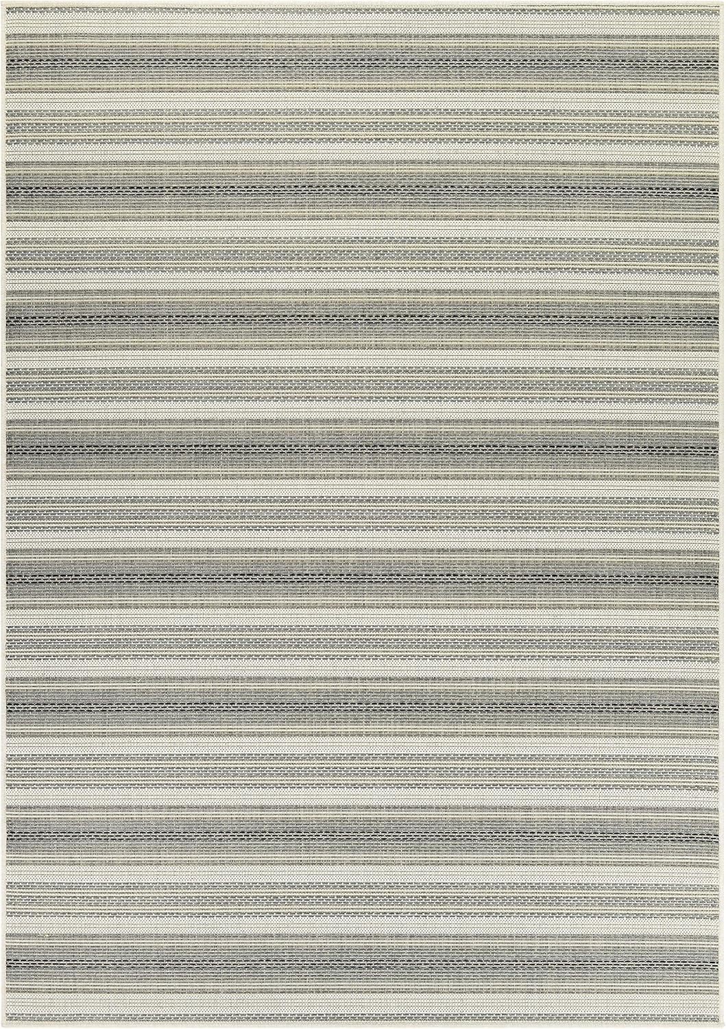 Couristan Monaco Marbella Indoor / Outdoor Area Rug, Blue Mist-Ivory, 5'3" x 7'6"