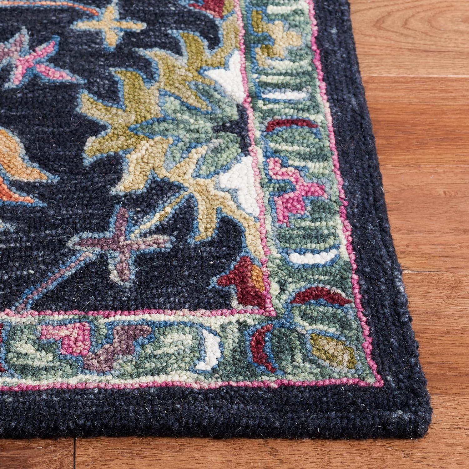 Aspen APN135 Hand Tufted Area Rug  - Black/Pink - 4'x6' - Safavieh.