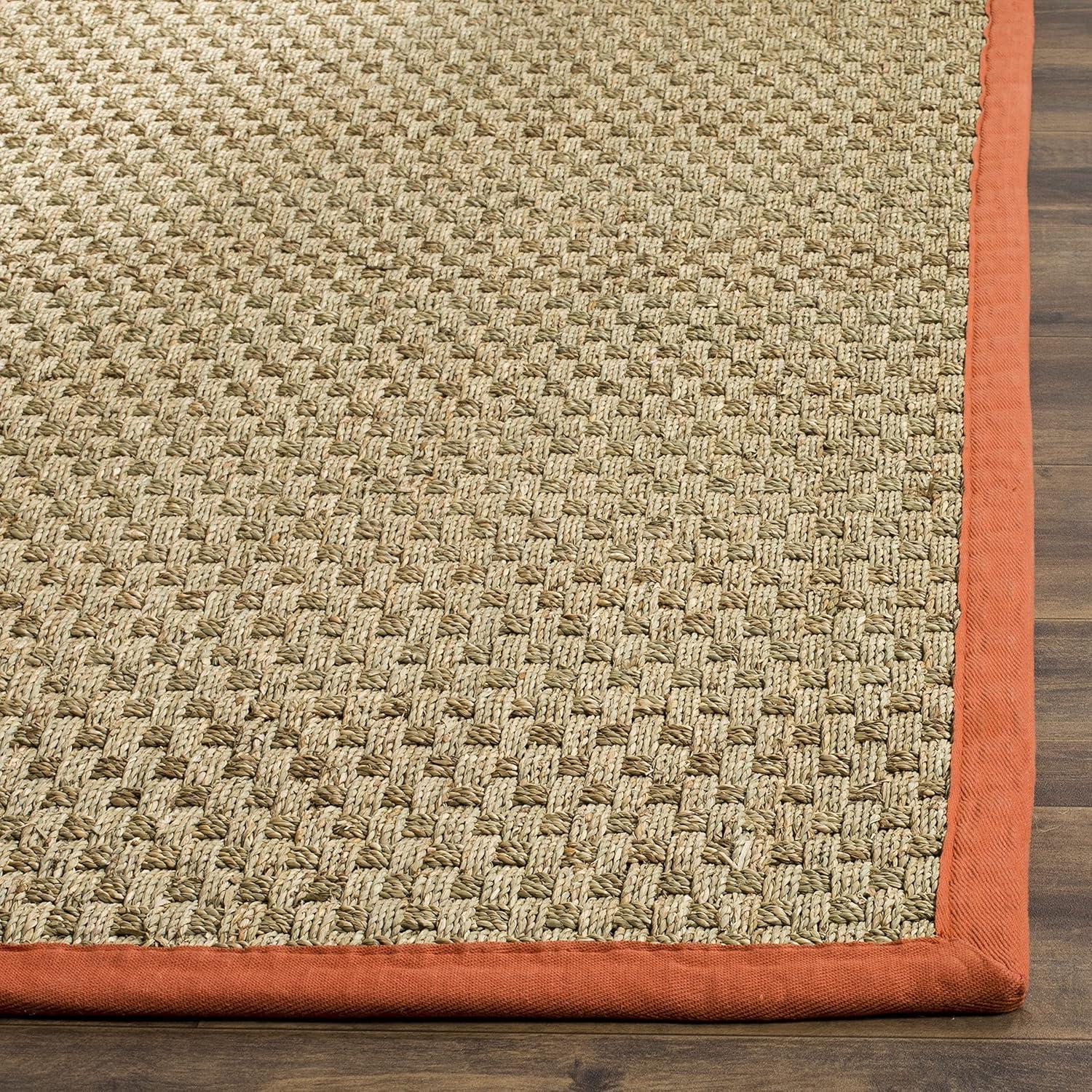 Natural Fiber NF114 Power Loomed Indoor Runner Rug - Natural/Rust - 2'6"x8' - Safavieh.
