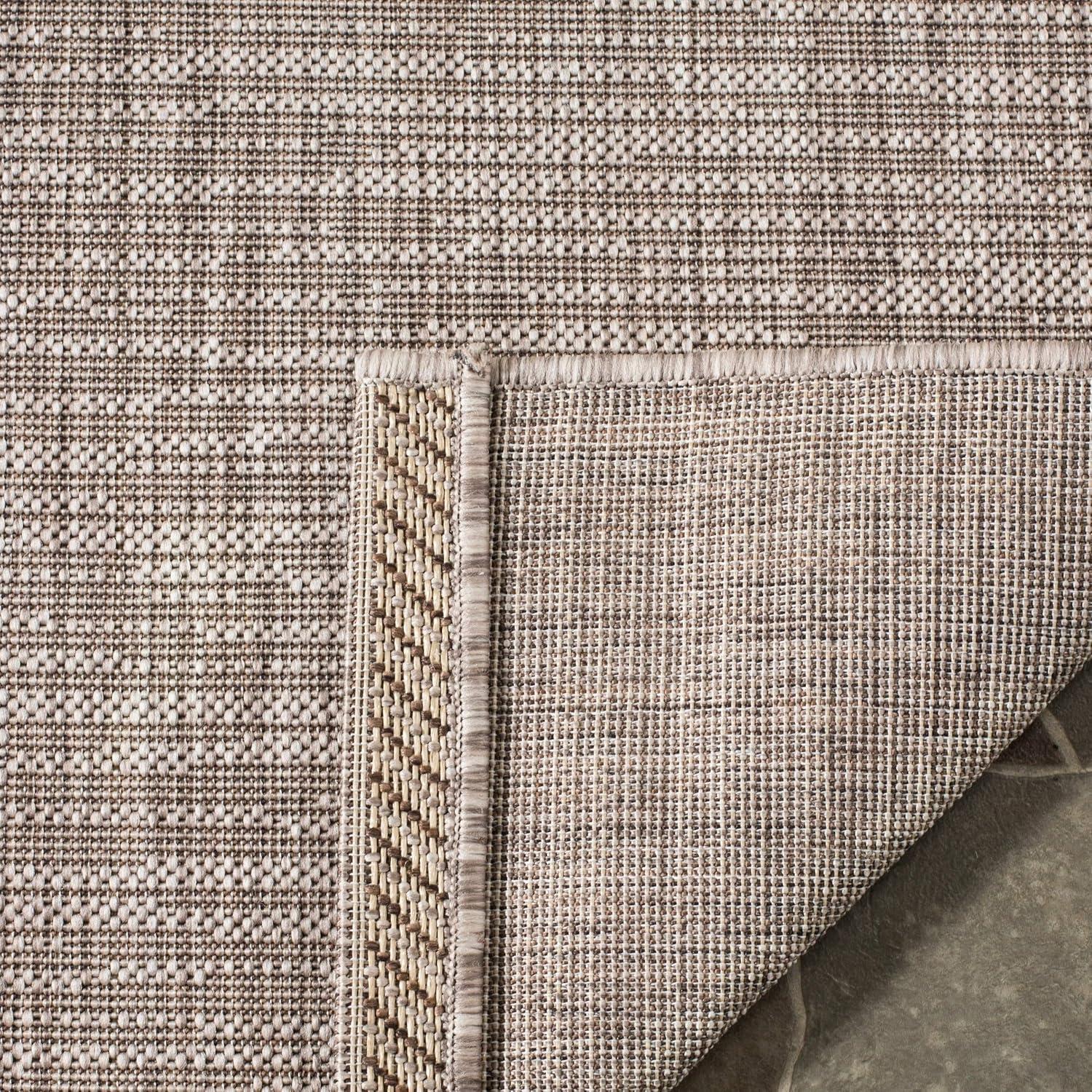 Light Brown 47"x67" Contemporary Easy-Care Outdoor Rug