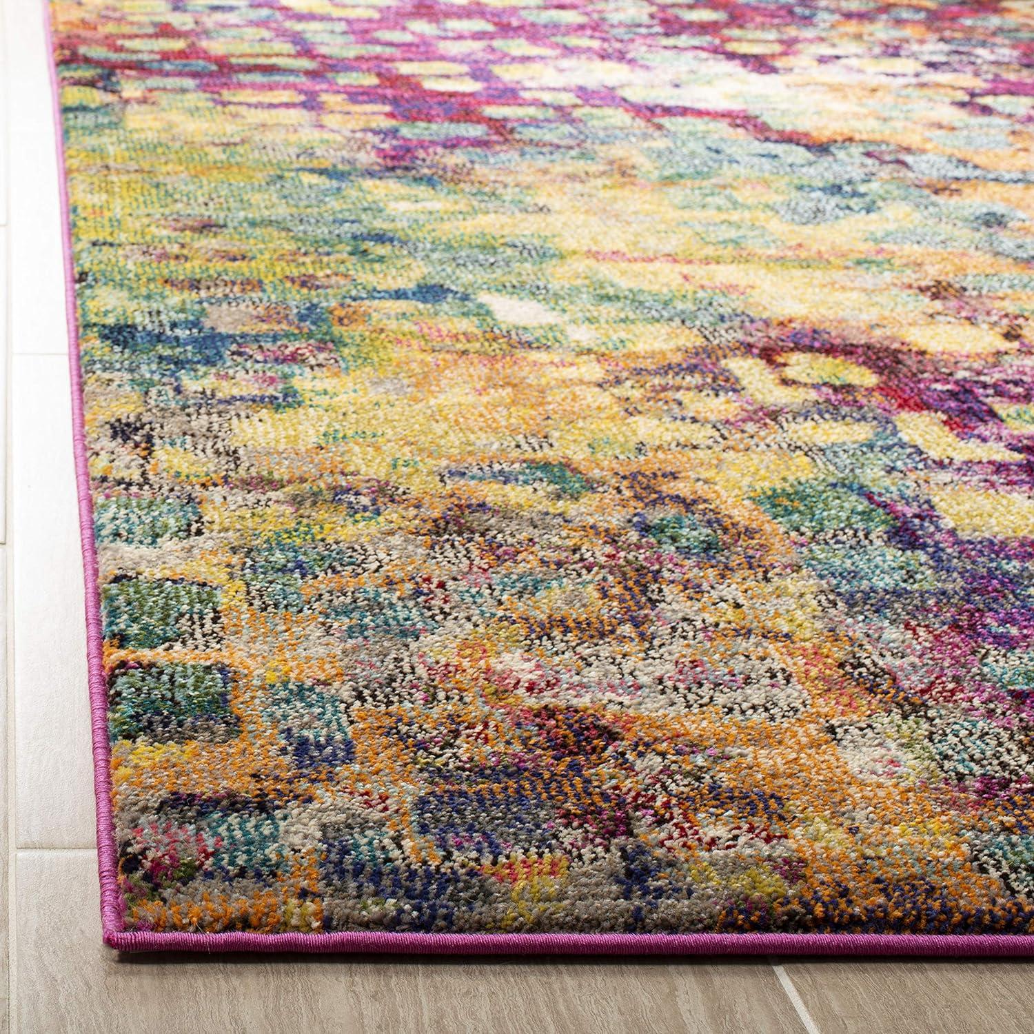 SAFAVIEH Monaco Driskoll Abstract Area Rug, Pink/Multi, 12' x 18'