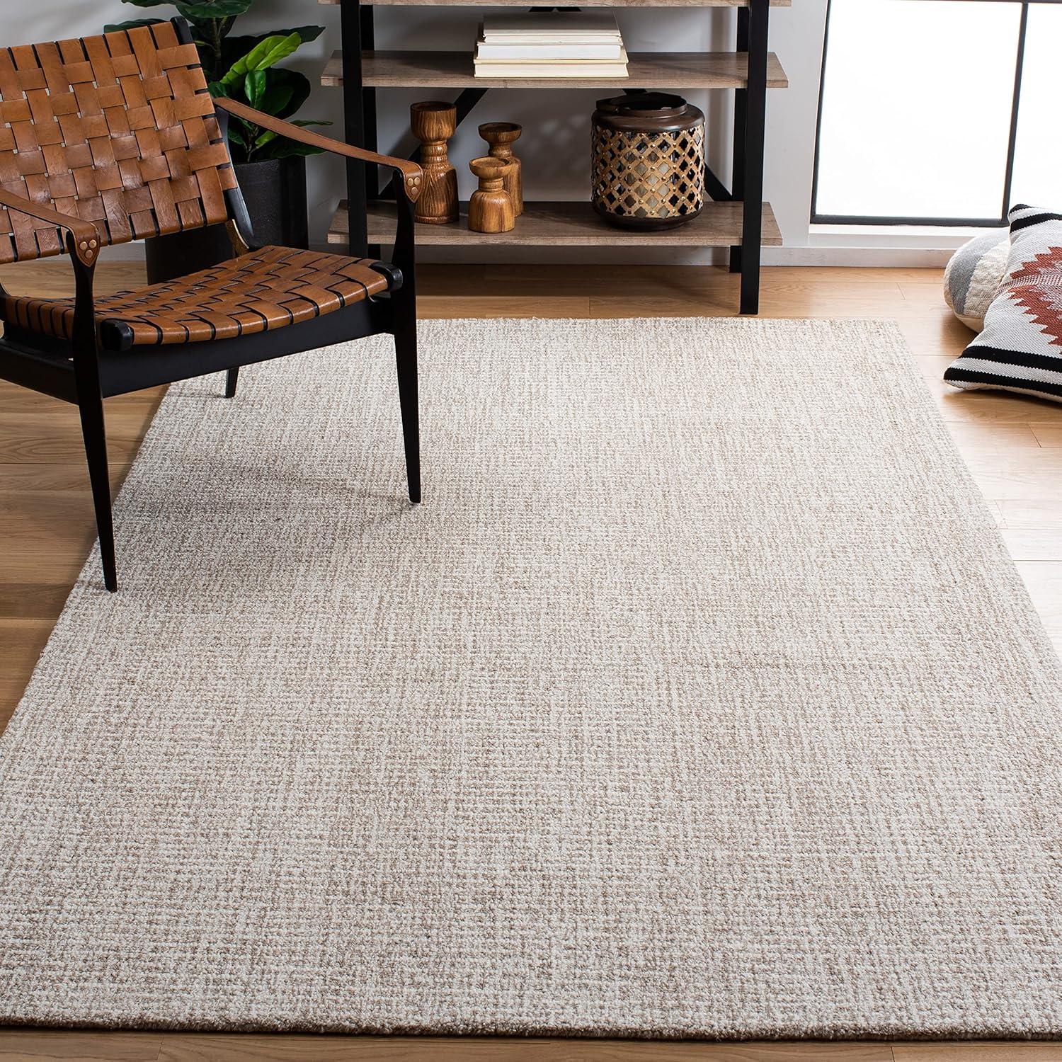 Abstract ABT468 Handmade Indoor Area Rug - Ivory/Gray - 6'x9' - Safavieh