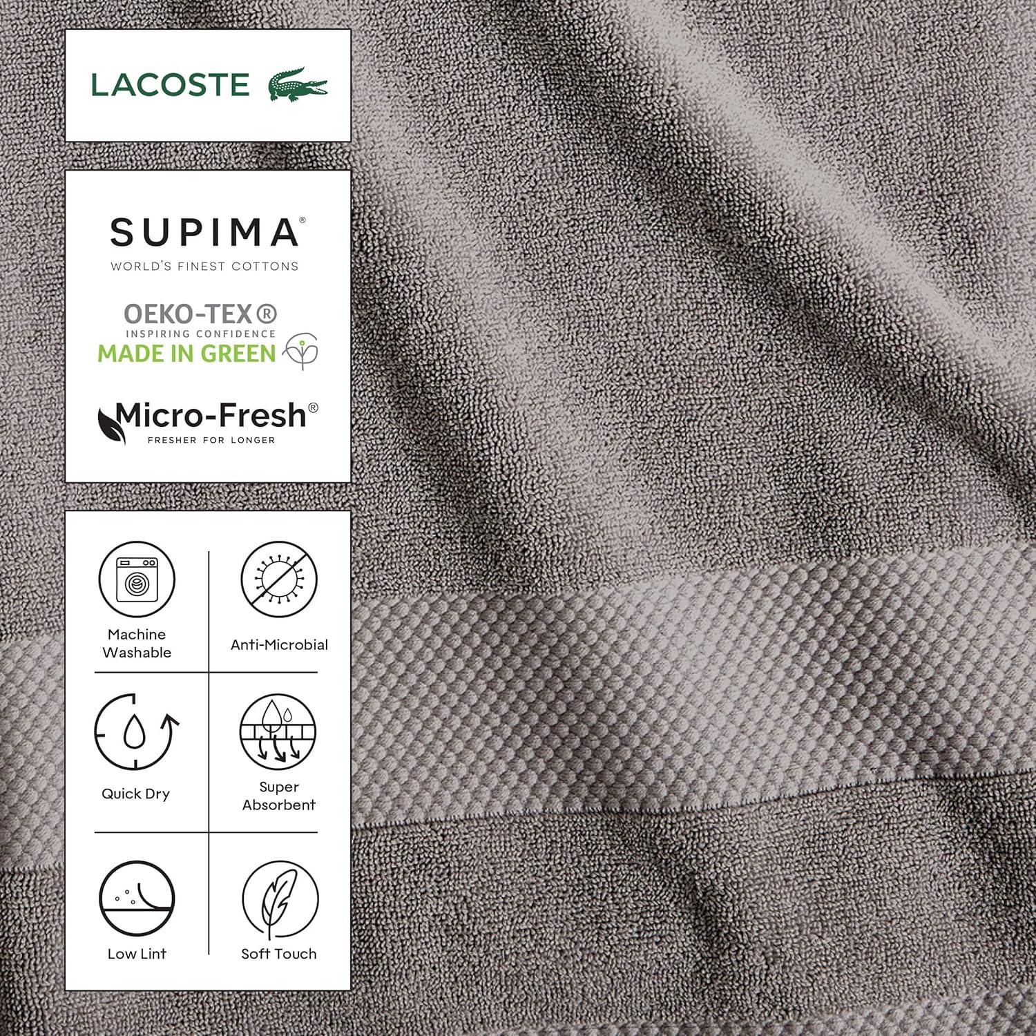 Lacoste Lacoste Heritage 100% Supima Cotton Bath Mat
