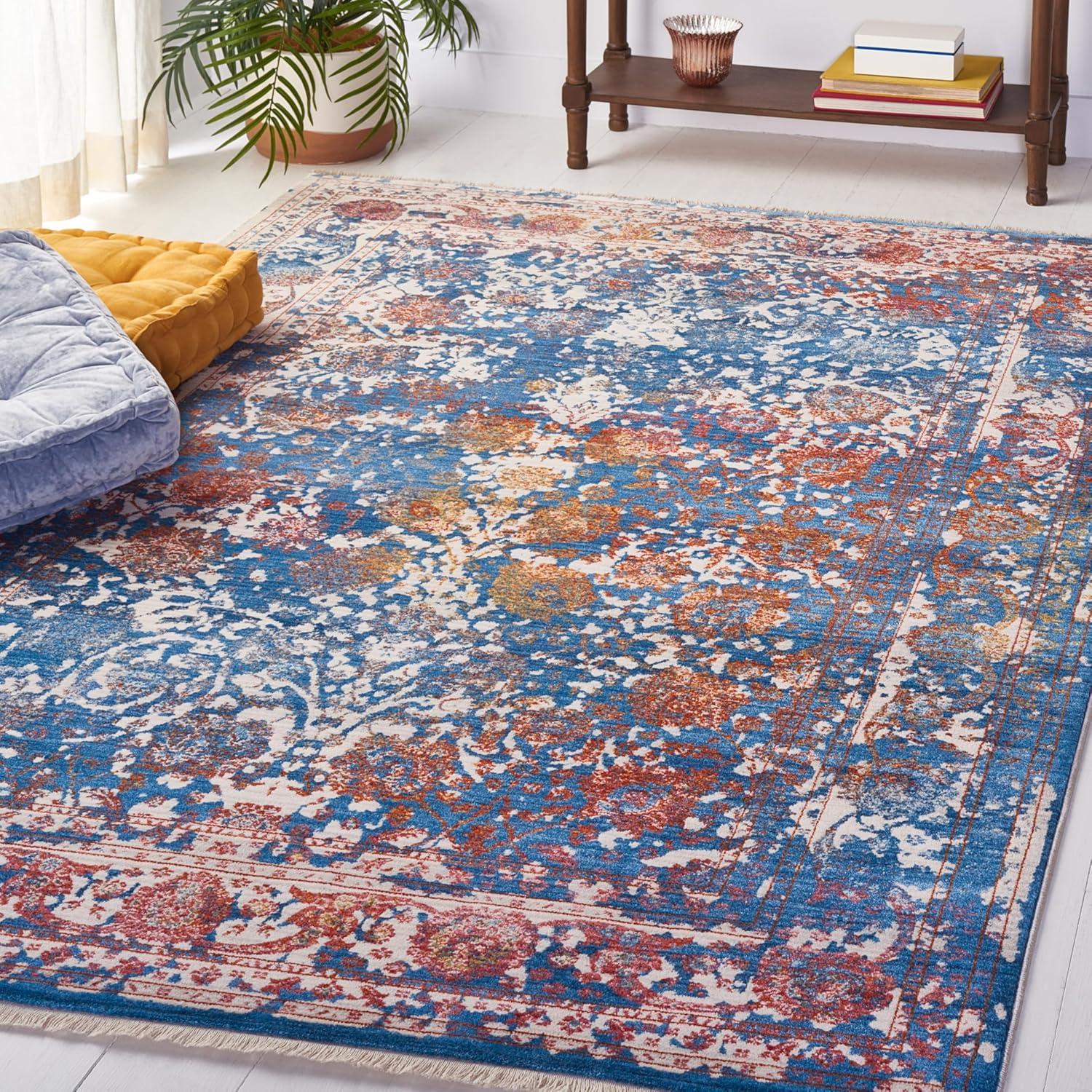 Vintage Persian VTP409 Power Loomed Indoor Area Rug - Turquoise/Multi - 4'x6' - Safavieh.