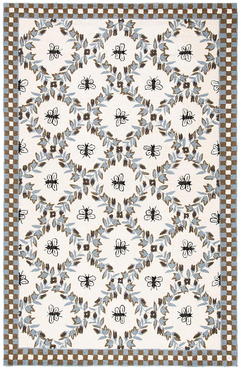 Chelsea HK55 Hand Hooked Accent Rug - Ivory/Light Blue - 1'8"x2'6" - Safavieh.