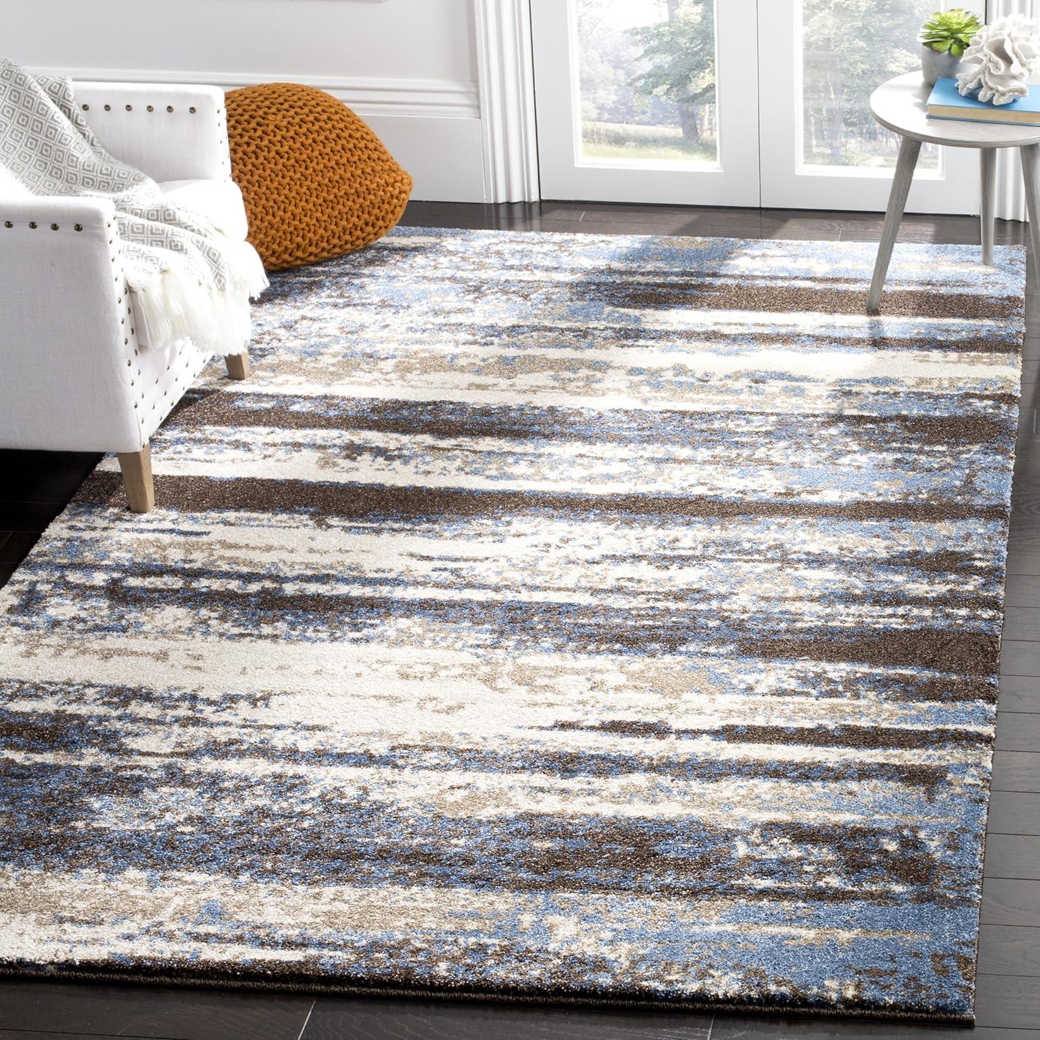 Retro RET2138 Power Loomed Indoor Accent Rug - Cream/Blue - 3'x5' - Safavieh.