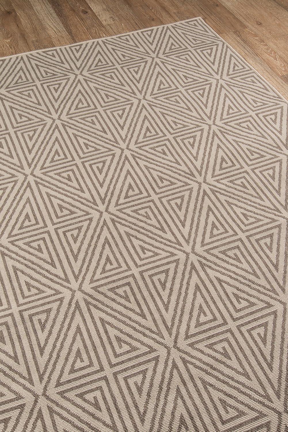 Momeni  Baja Diamonds Indoor Outdoor Rug Taupe 2'3" x 4'6" 2' x 3' Accent, Outdoor, Indoor Entryway, Kitchen, Patio Beige Rectangle