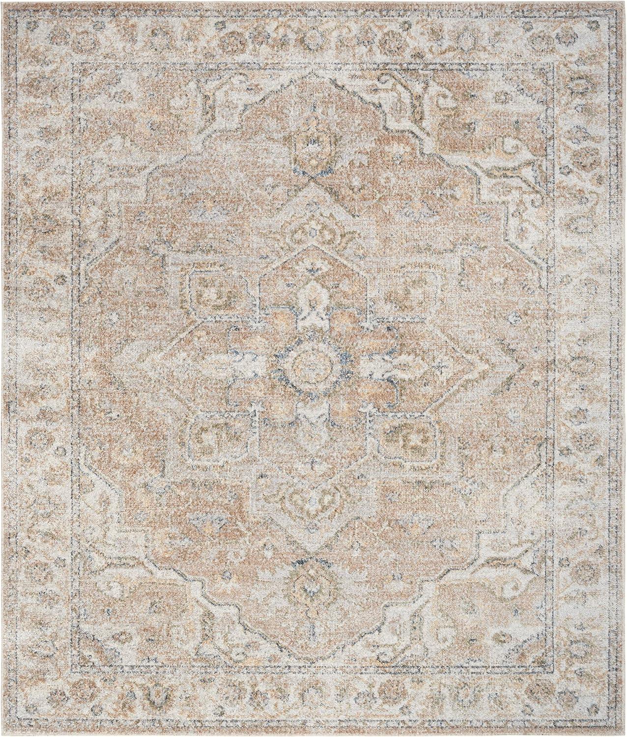 Nourison Washable Astra Vintage Medallion Indoor Flatweave Area Rug