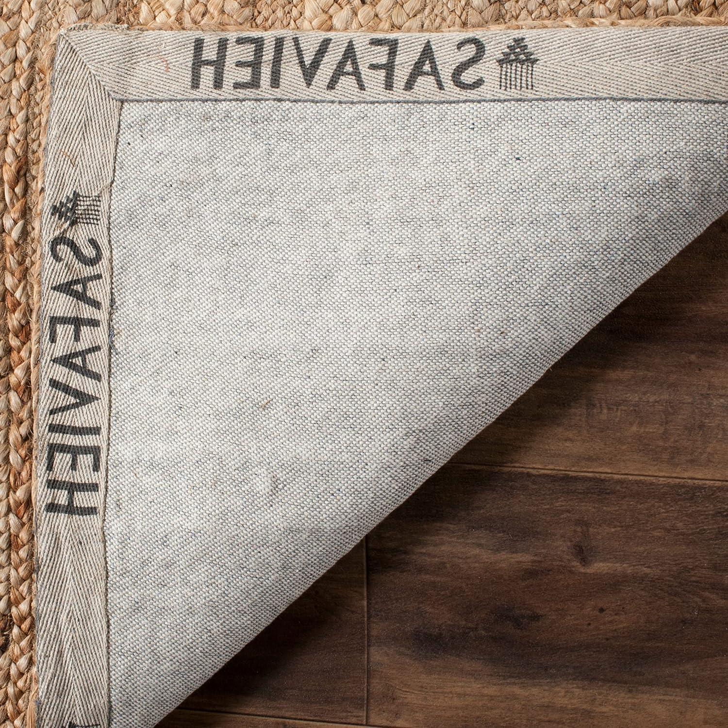 Natural Fiber Hand Woven Jute Solid Color Rug