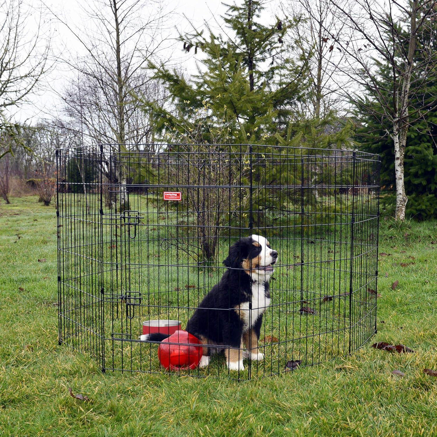 Foldable Metal Exercise Pet Play Pen for Dogs, Chickens, Rabbits and more