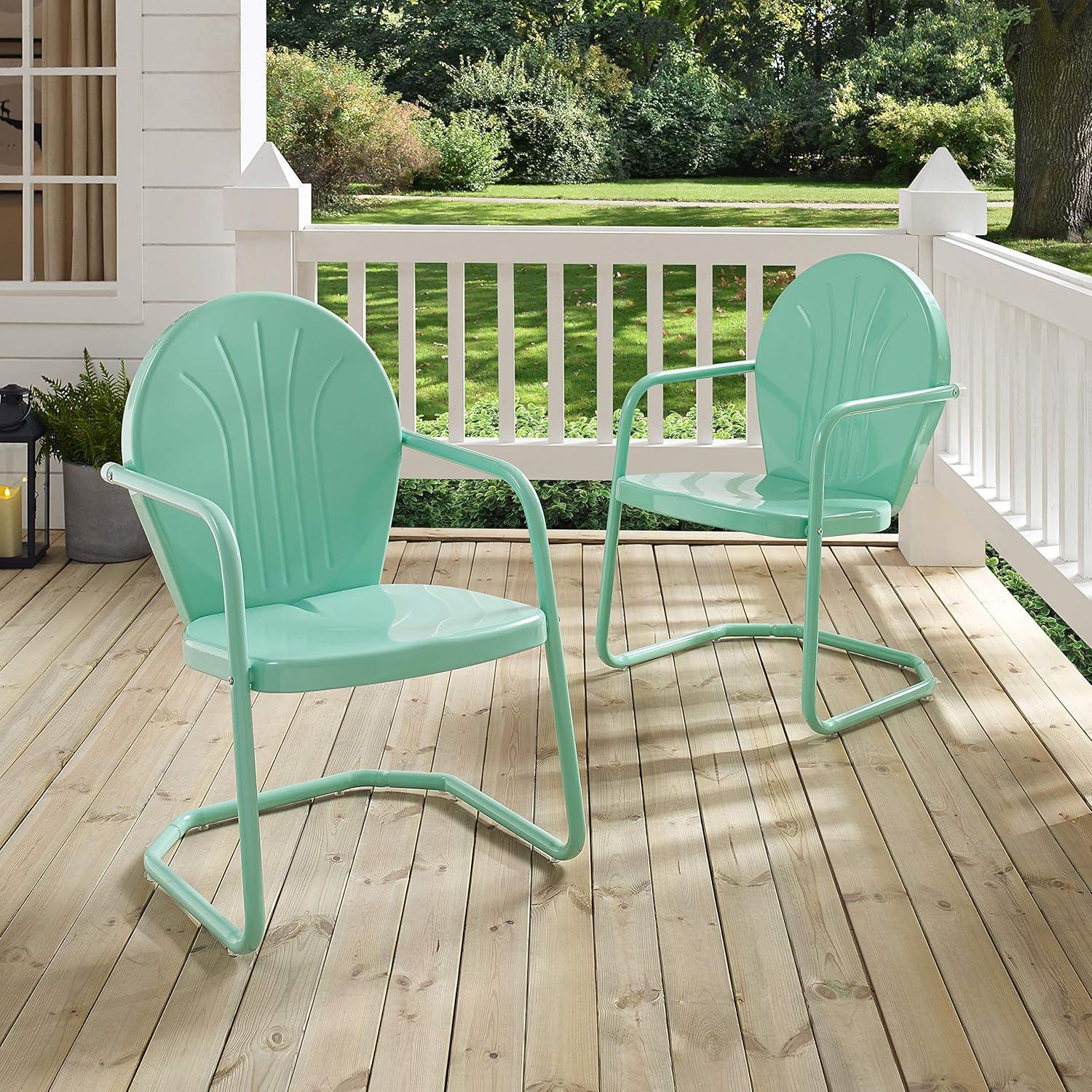 Griffith Aqua Metal Outdoor Lounge Chair