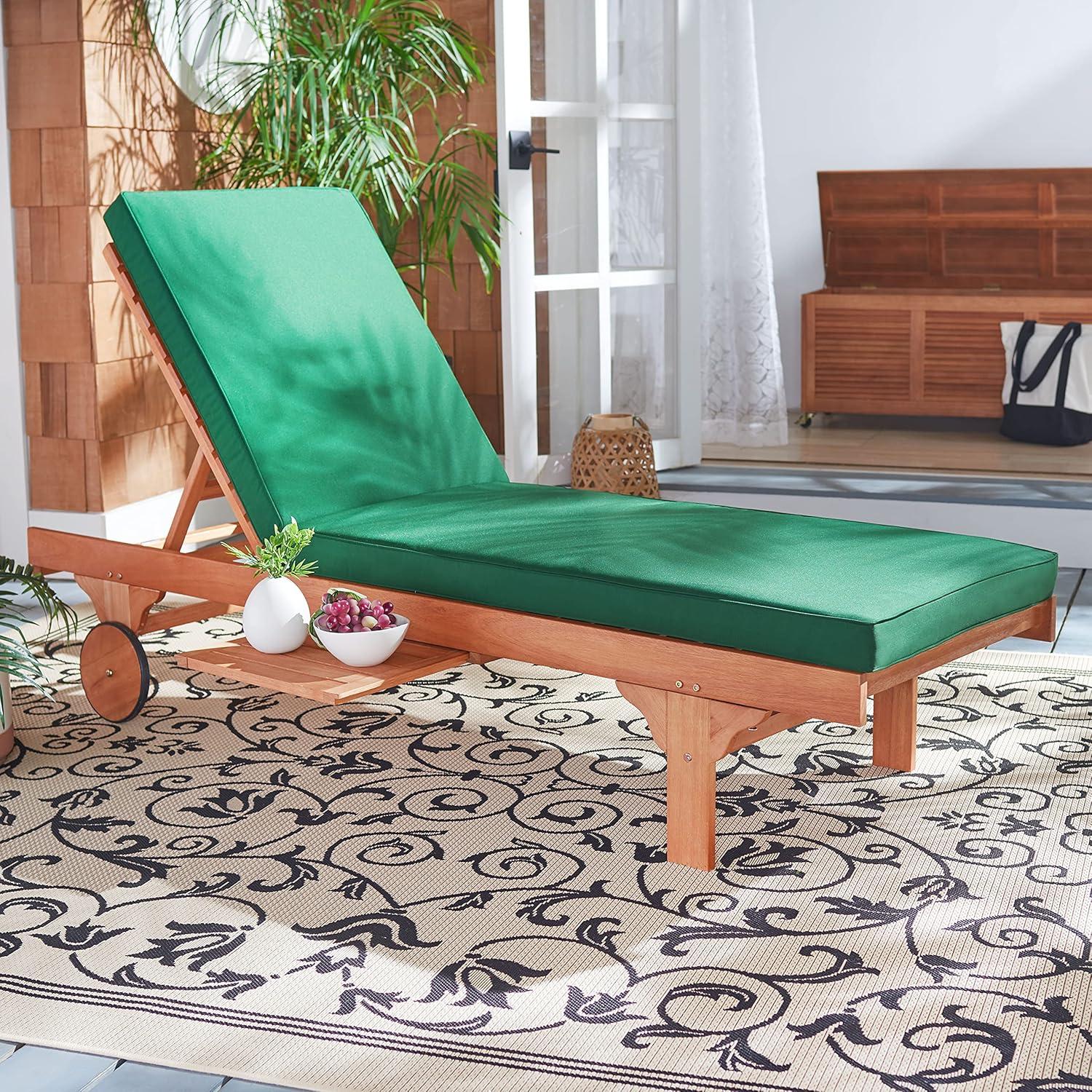 Newport Lounge Chair - Outdoor - PAT7022 - Natural/Green -Safavieh
