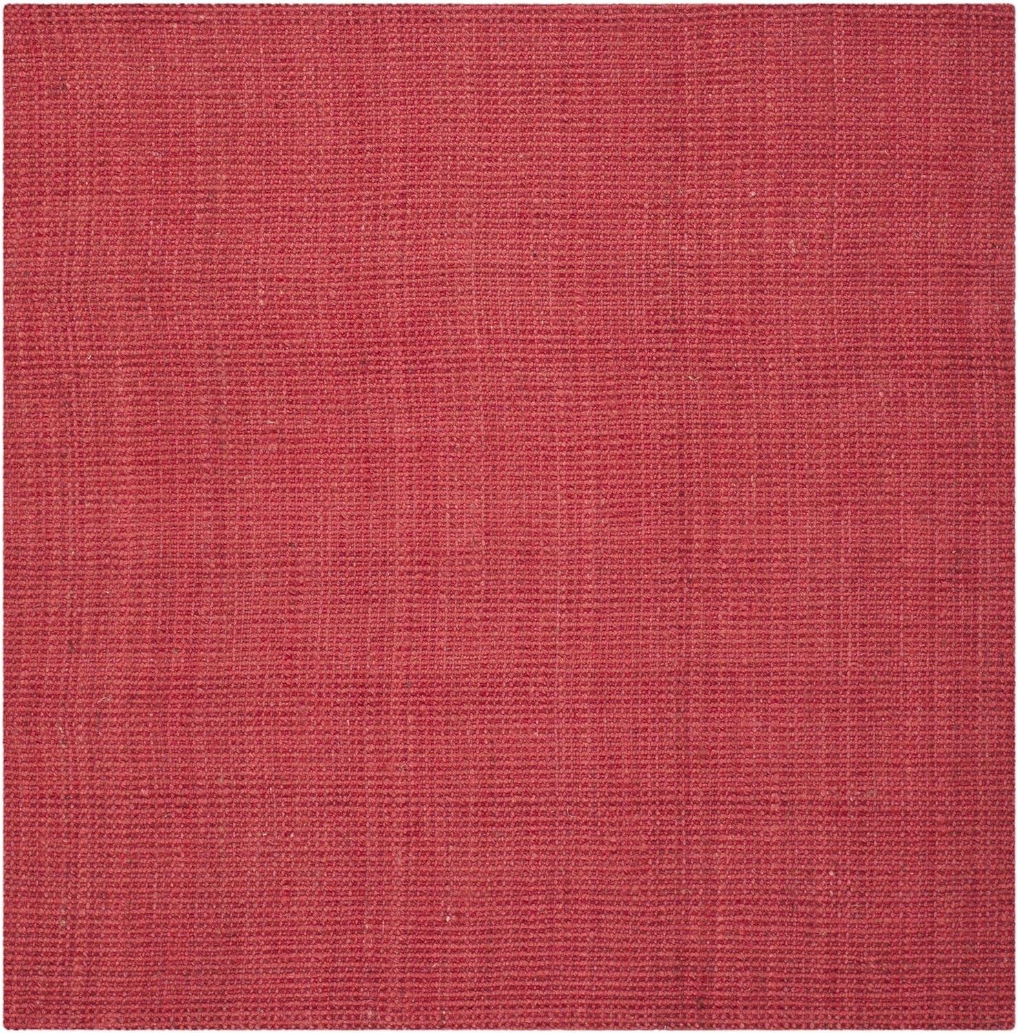 Natural Fiber NF730 Hand Woven Indoor Area Rug - Red - 4'x4' - Safavieh