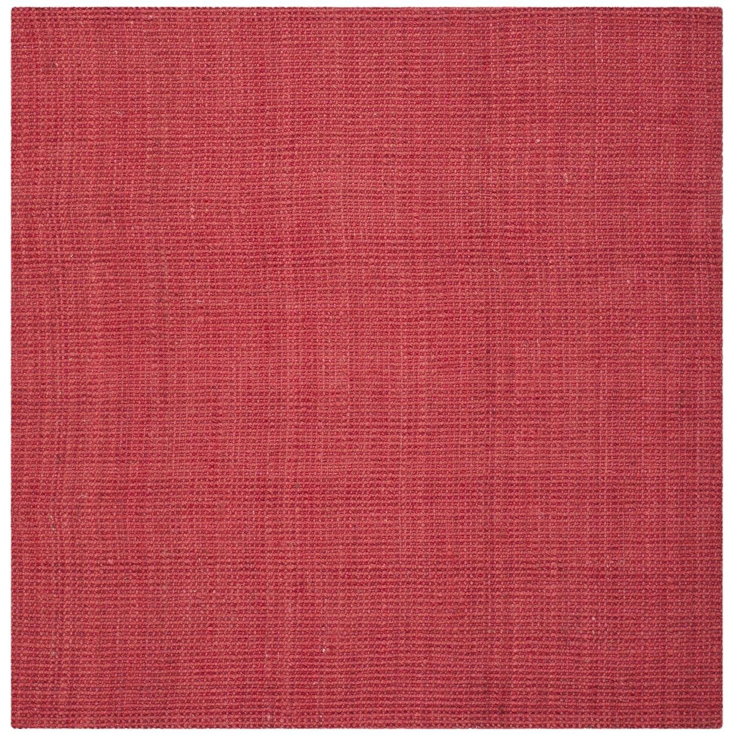 Natural Fiber NF730 Hand Woven Indoor Area Rug - Red - 4'x4' - Safavieh