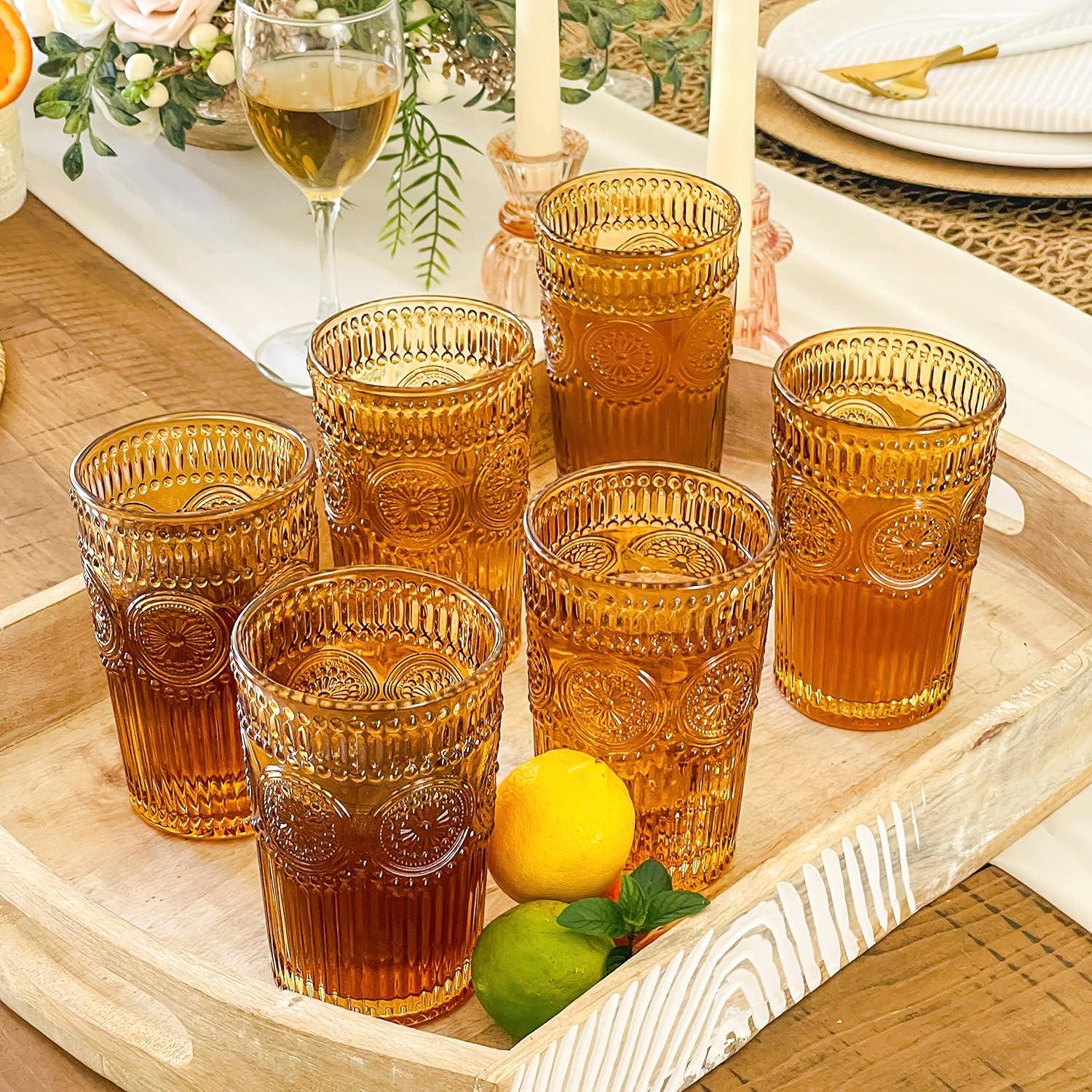 Bungalow Rose Marqueeta 13oz. Drinking Glass Set (Set of 6)