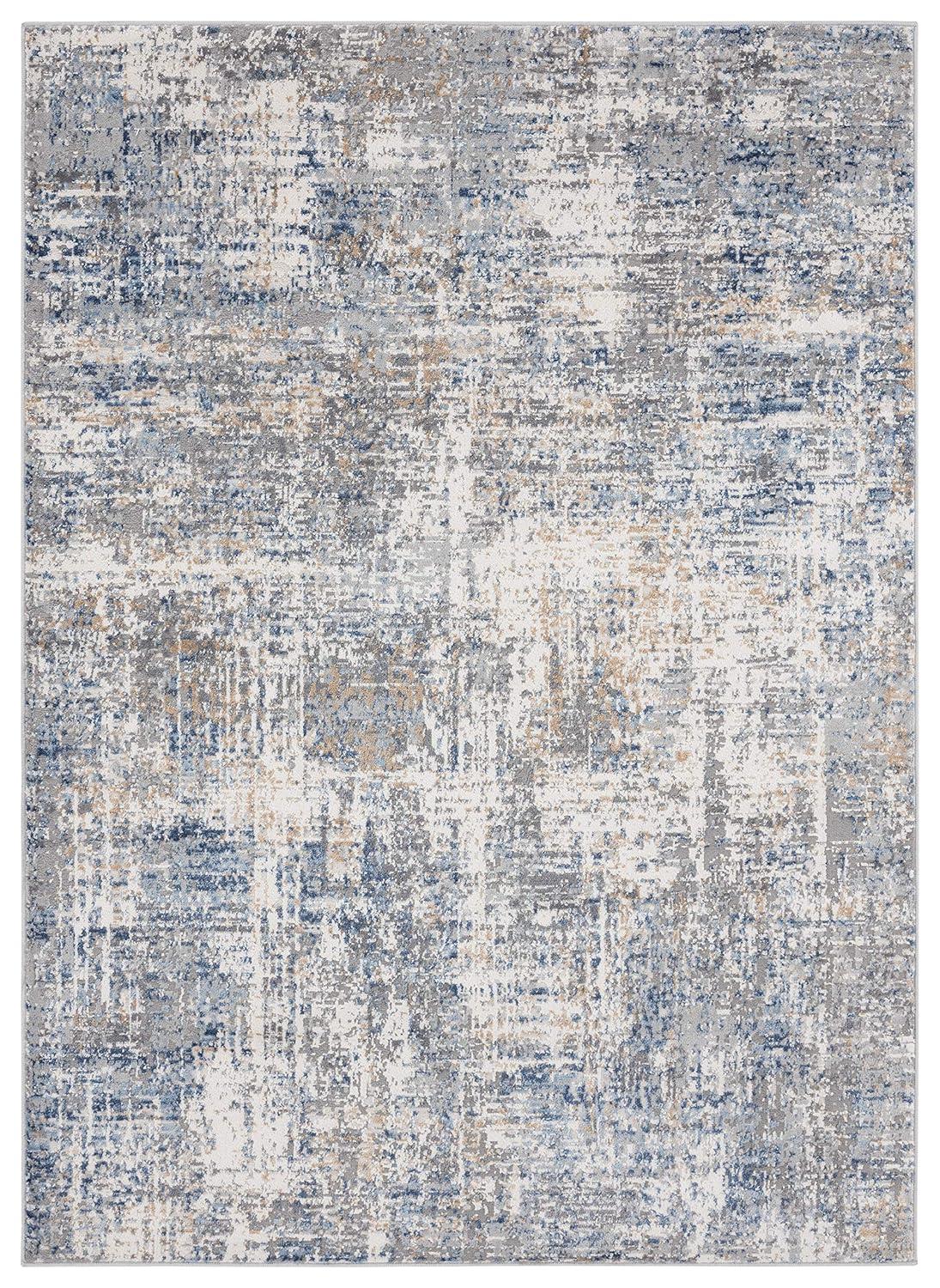 United Weavers Austin Area Rug 4540 20160 Elegance Blue Vintage Scratched 5' 3" x 7' 2" Rectangle