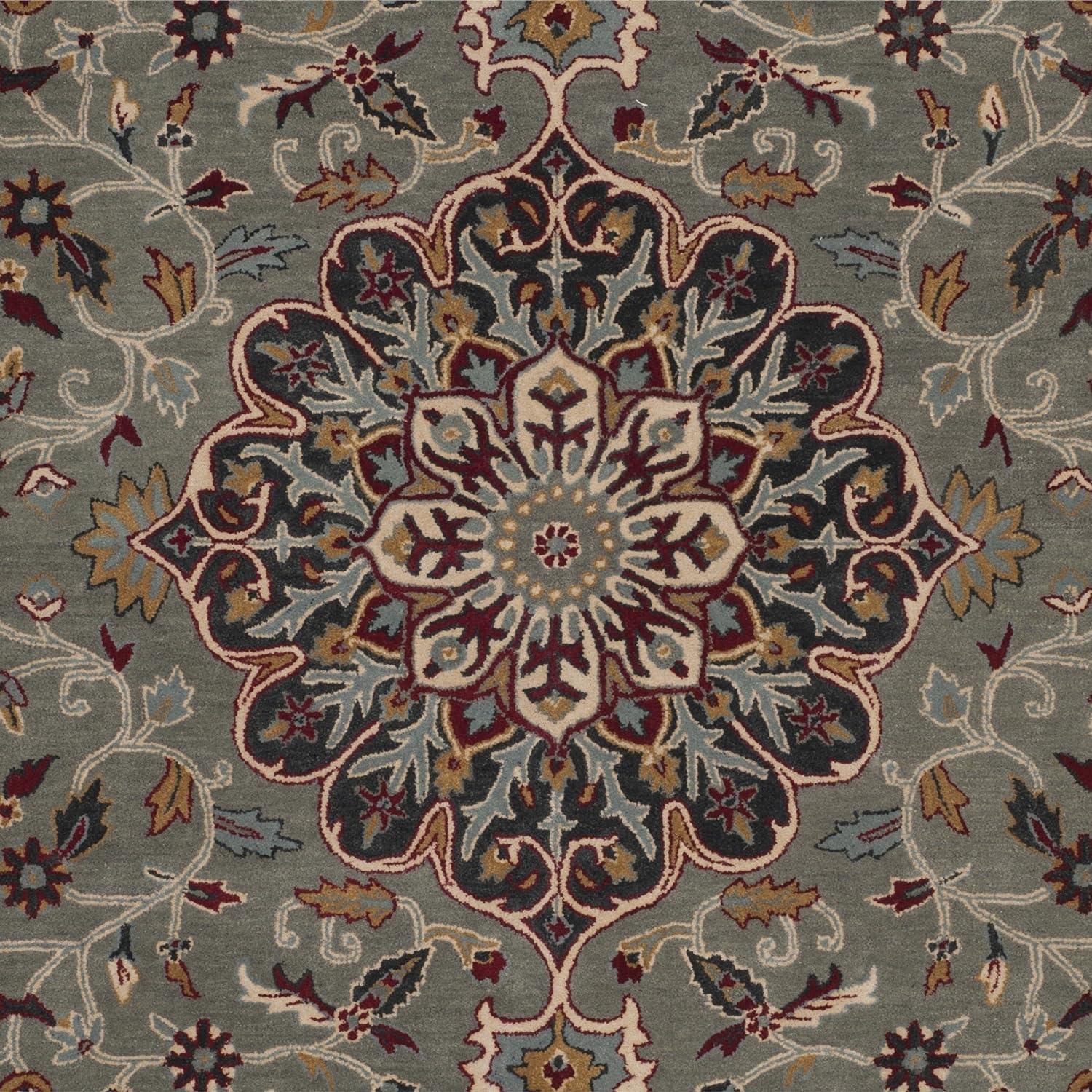 Heritage HG736 Hand Tufted Area Rug - Grey/Charcoal - 8'x10' - Safavieh.
