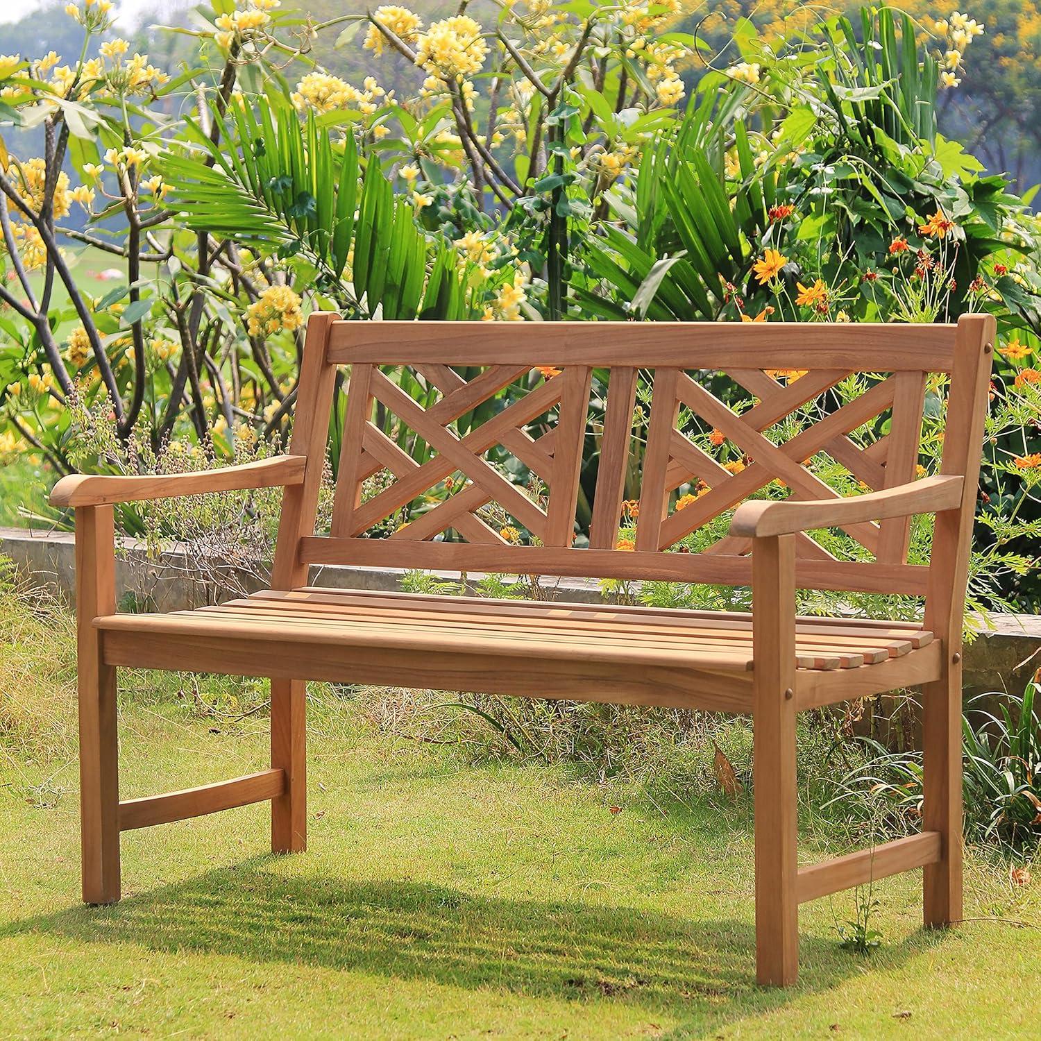 Cambridge Casual Willem Outdoor Teak Bench - Gray