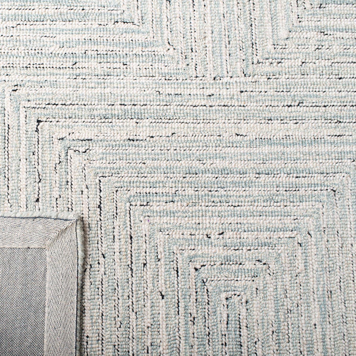 Gray Hand-Tufted Wool 6' x 9' Rectangular Area Rug