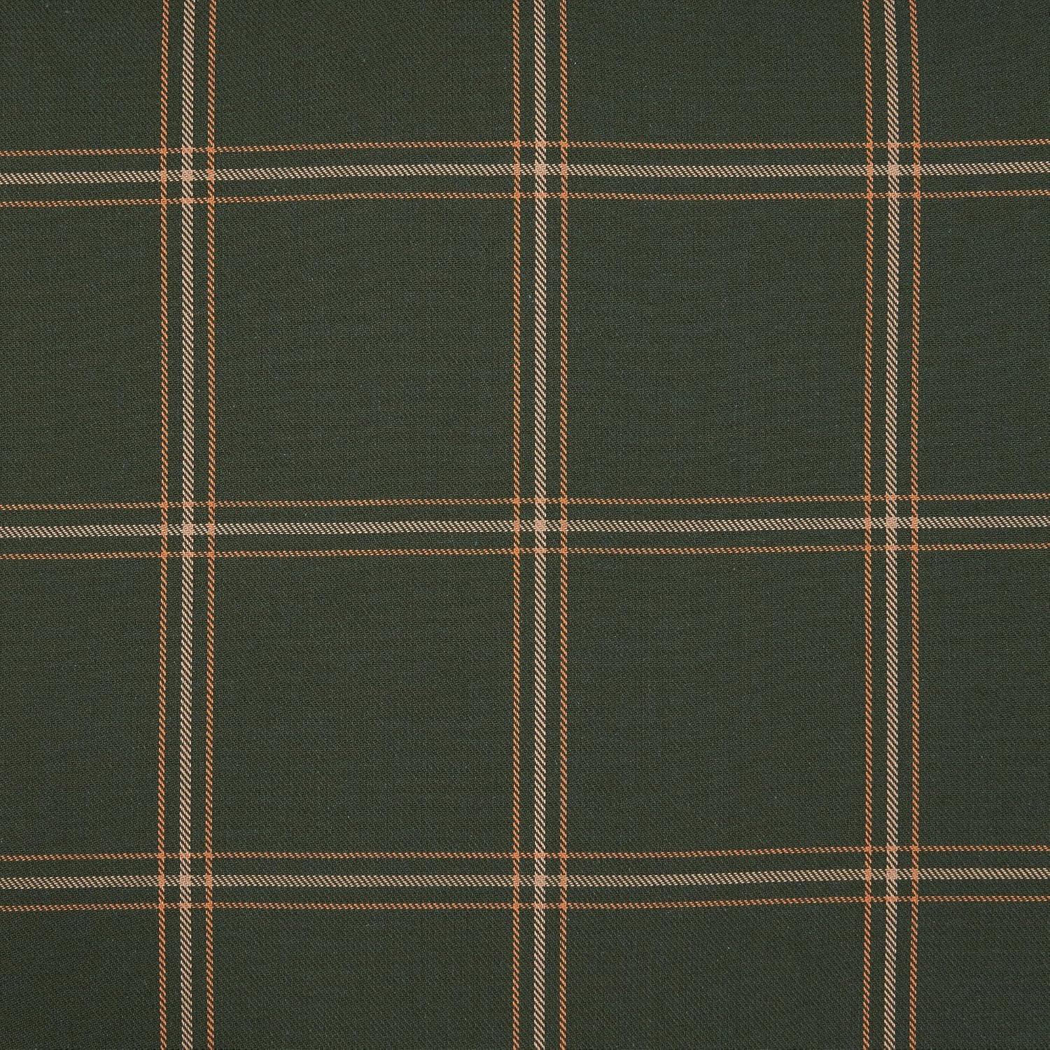 Hunter Green Plaid Cotton King Reversible Bedspread Set