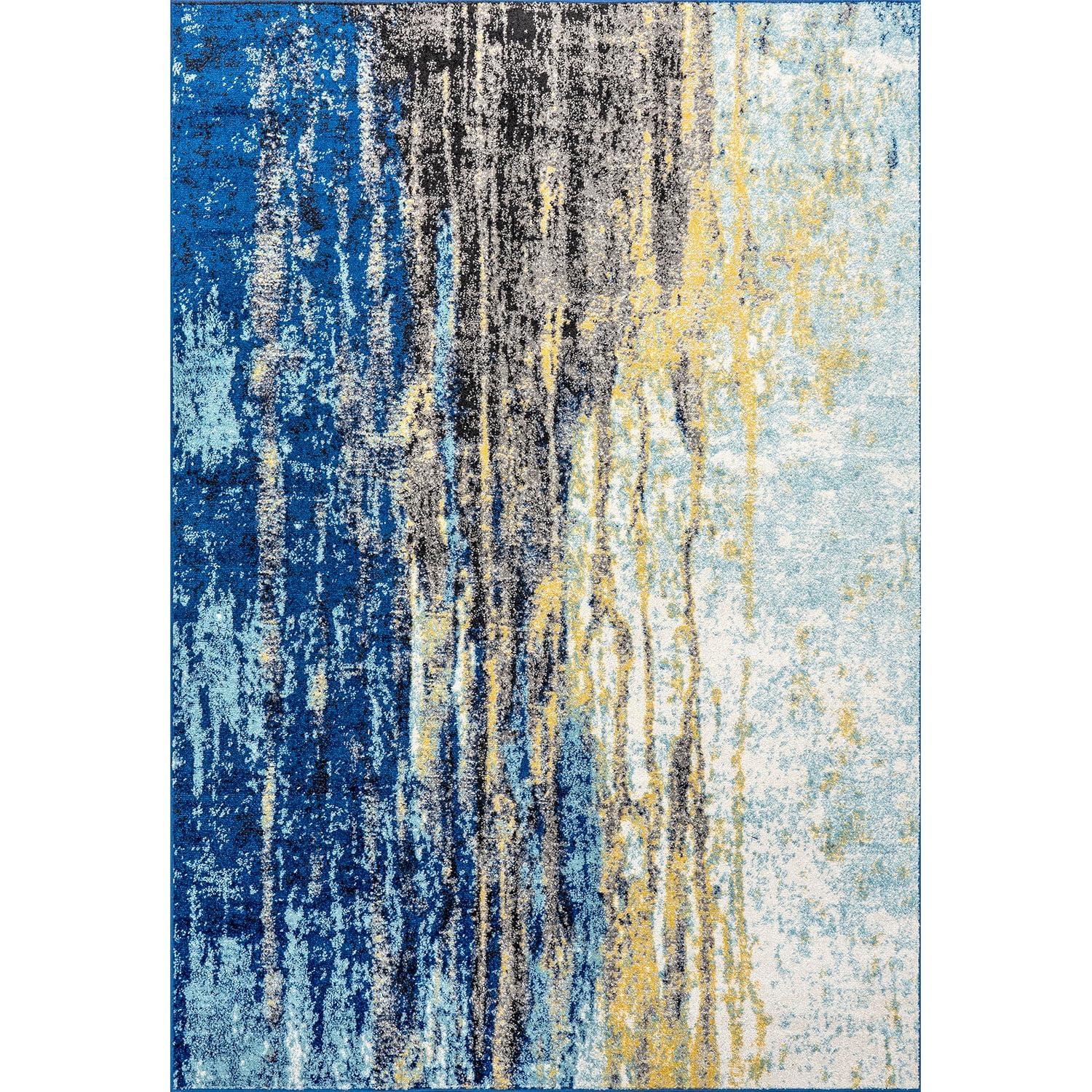nuLOOM Waterfall Vintage Abstract Area Rug, 5' x 7' 5", Blue