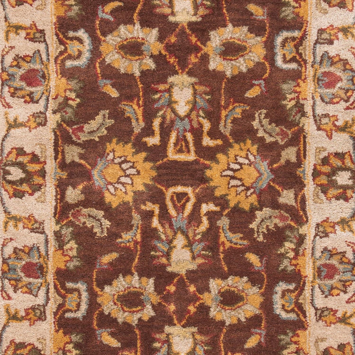 SAFAVIEH Heritage Duncan Traditional Wool Area Rug, Brown/Ivory, 9'6" x 13'6"