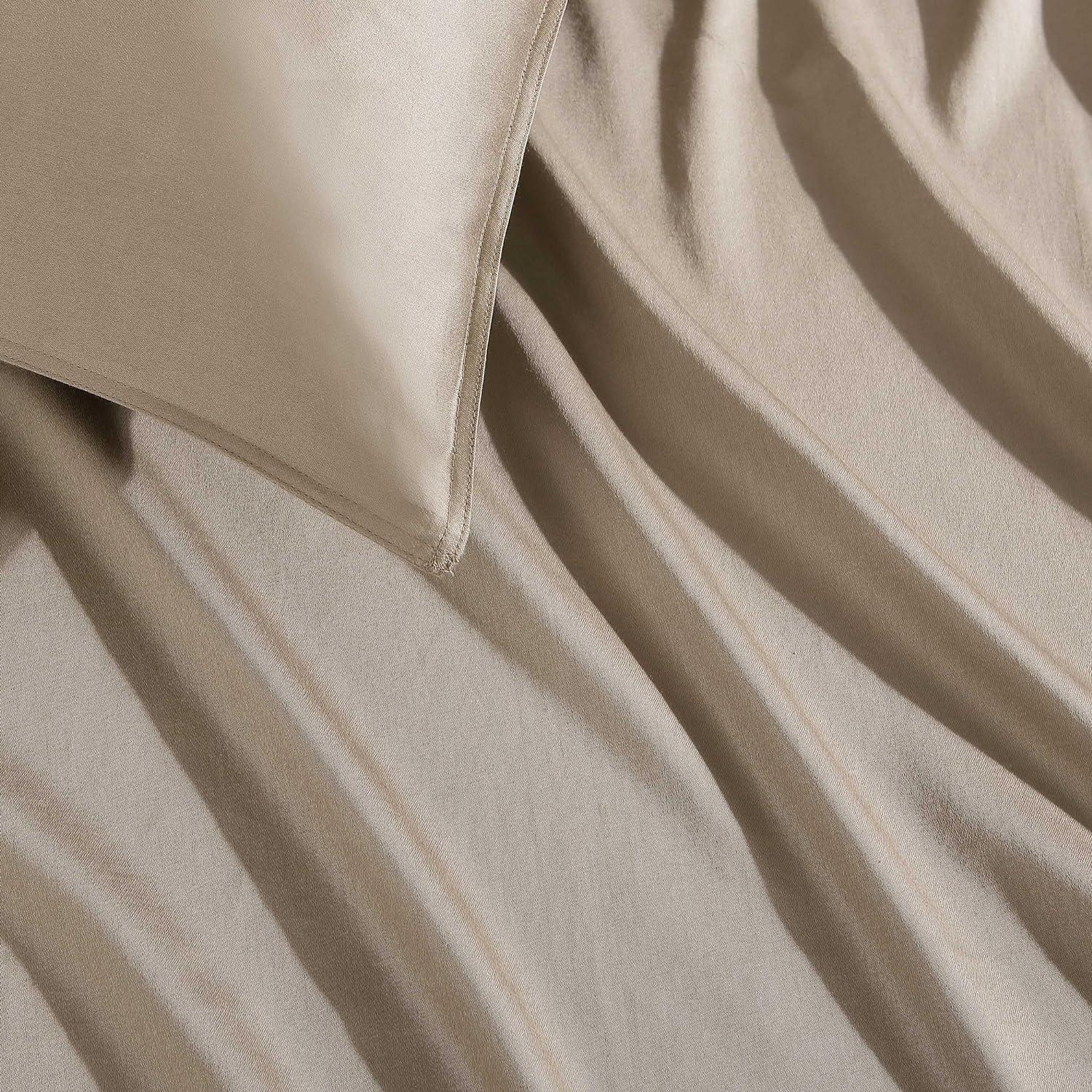 Light Brown Organic Cotton Queen Bedspread Cover Set