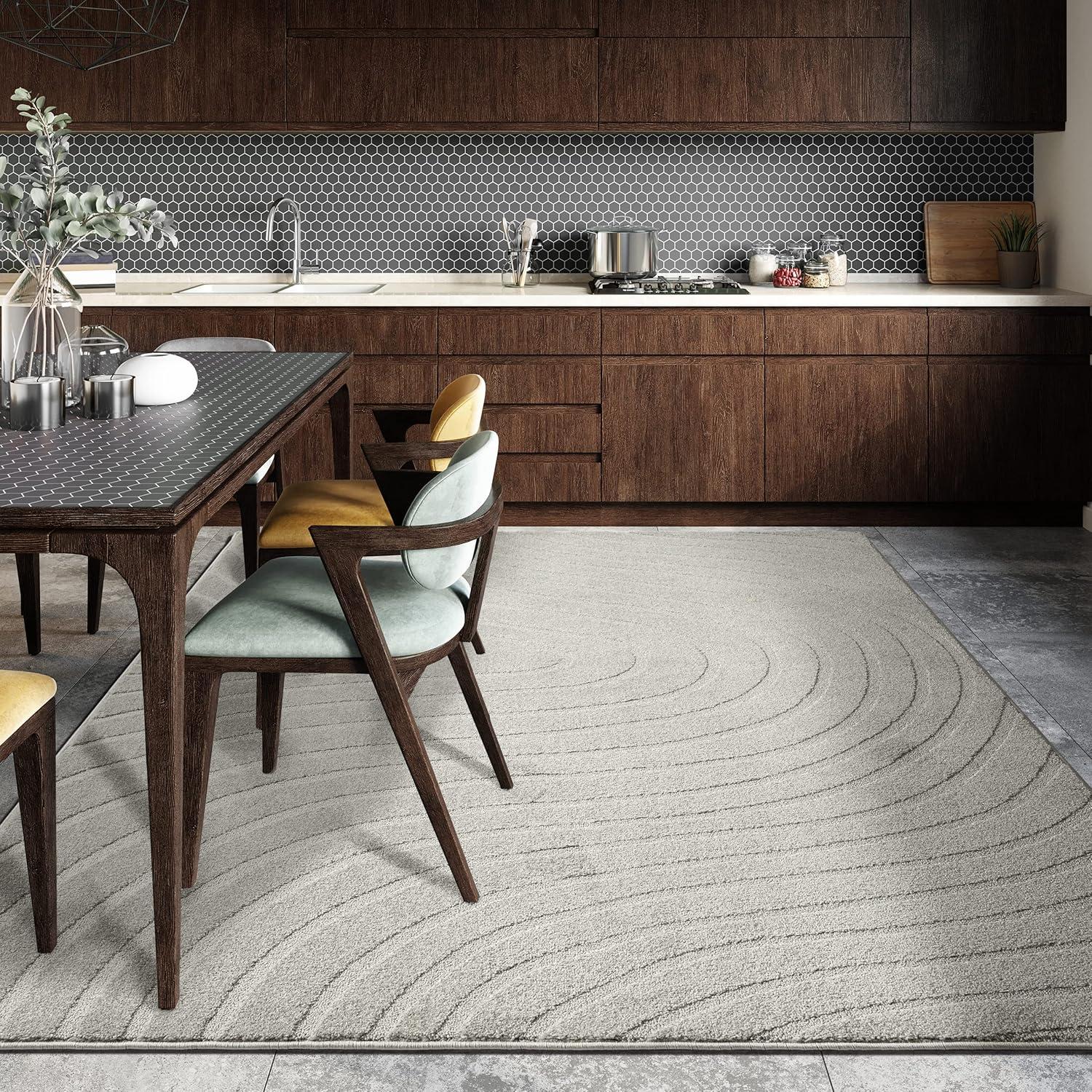 Luxe Weavers Modern Geometric Wave Area Rug