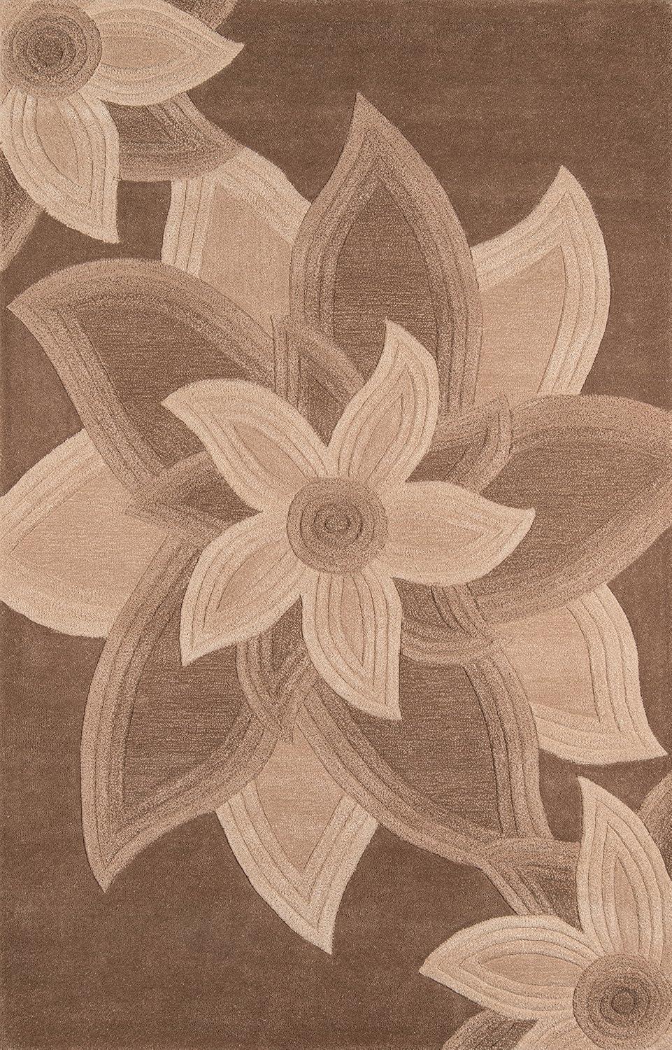 Momeni Transitional Rectangle Area Rug, Mocha, 3'6" X 5'6"
