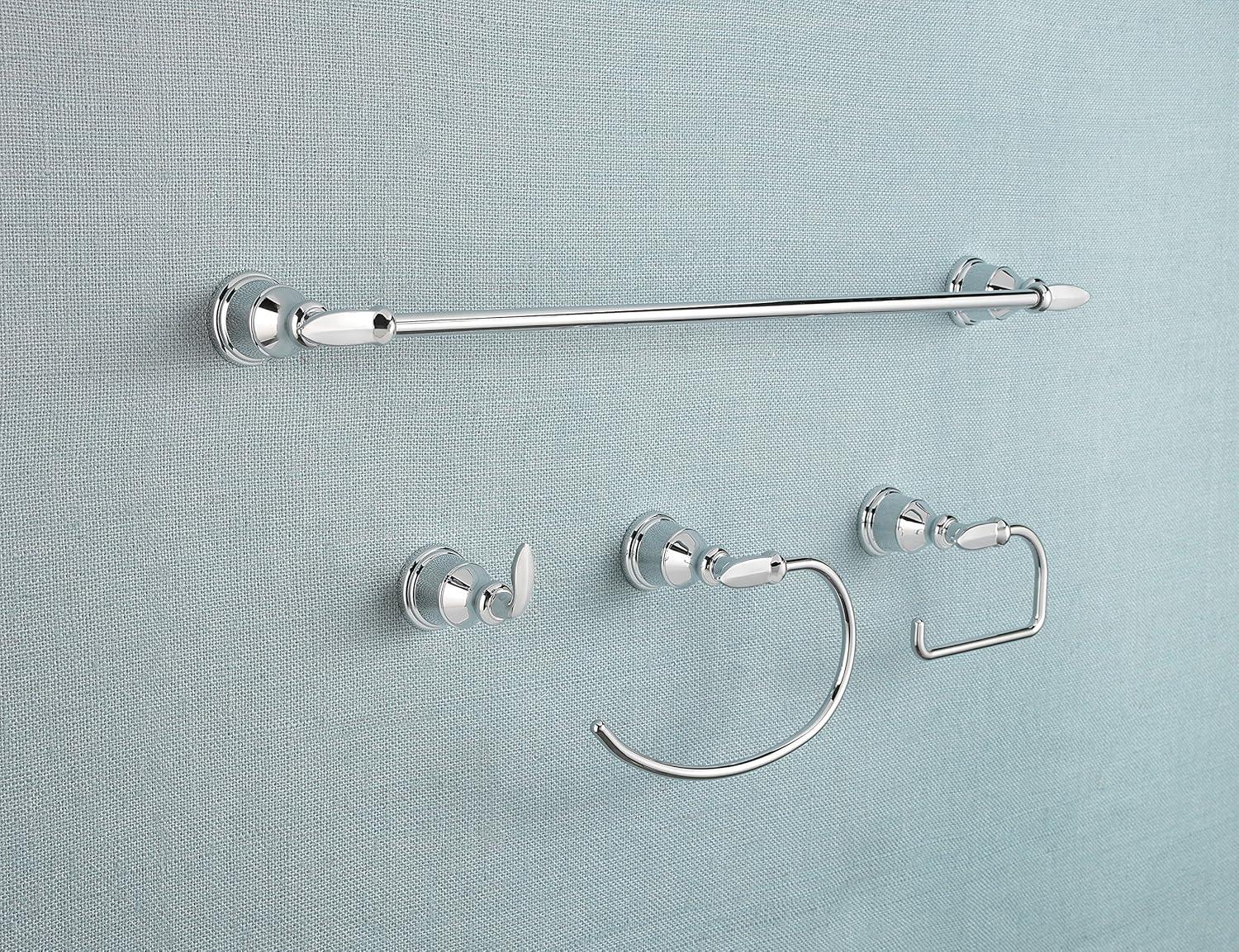 Polished Chrome Elegant Single Post Toilet Paper Holder