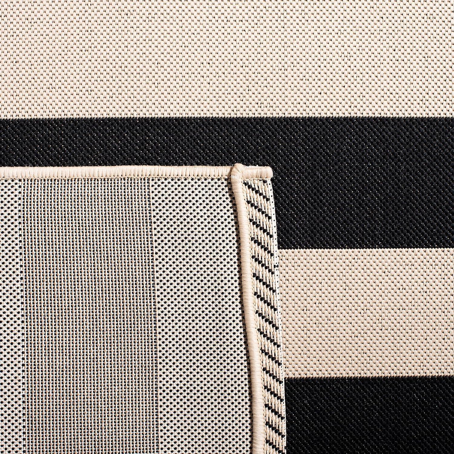 Courtyard CY6812 Power Loomed Indoor/Outdoor Area Rug - Beige/Navy - 8'9"x11'9" - Safavieh.