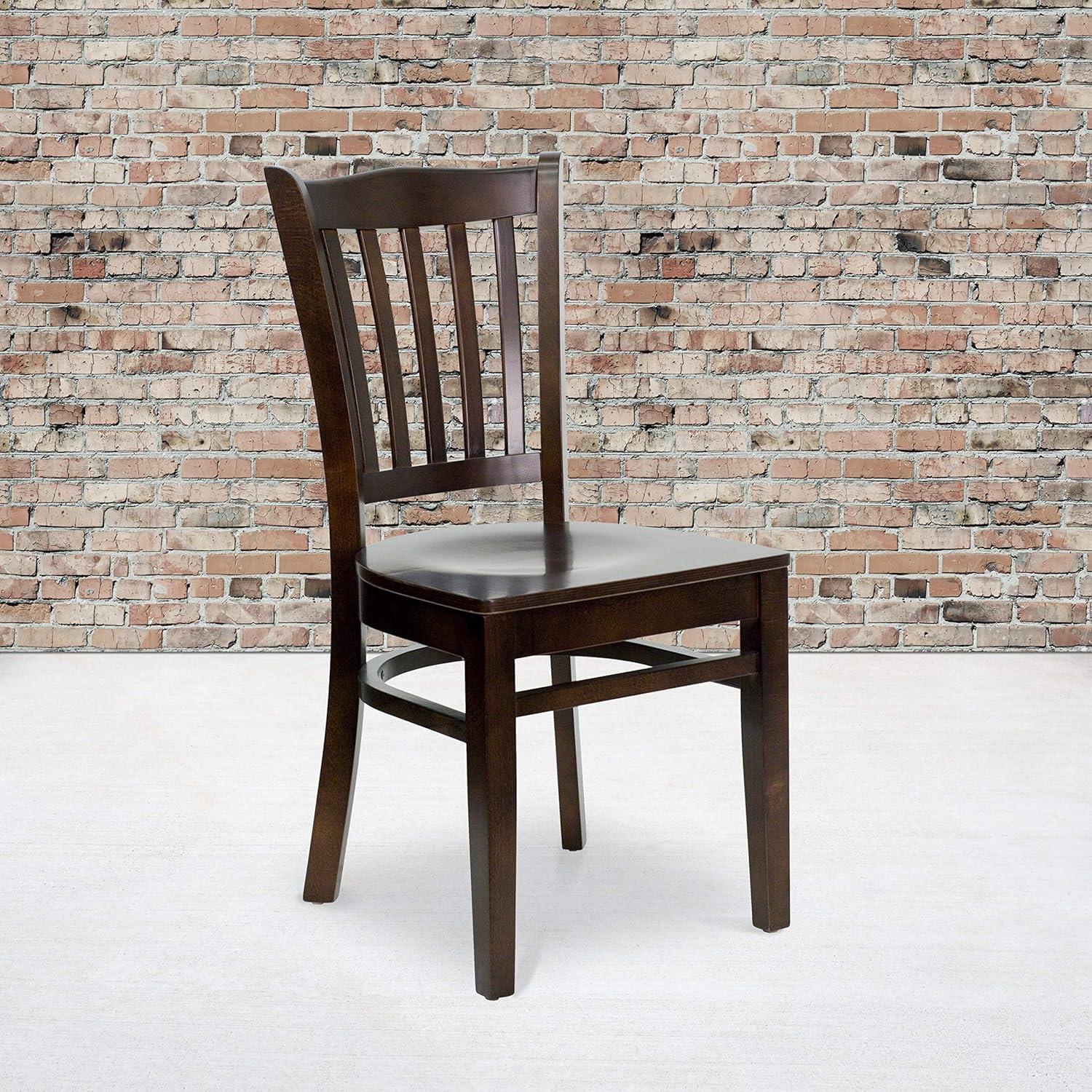 Flash Furniture Vertical Slat Back Wooden Restaurant Chair