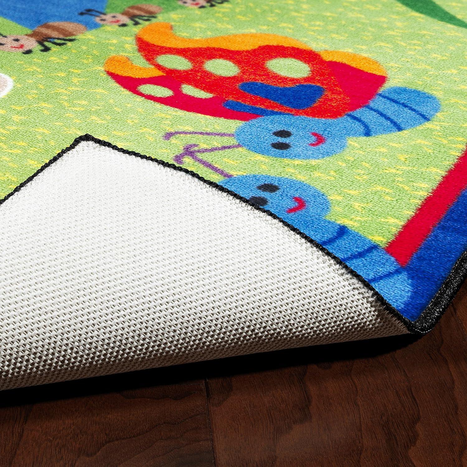 Flagship Carpets Cutie Bugs Kids and Baby Non Slip Area Rug, 3' x 5'