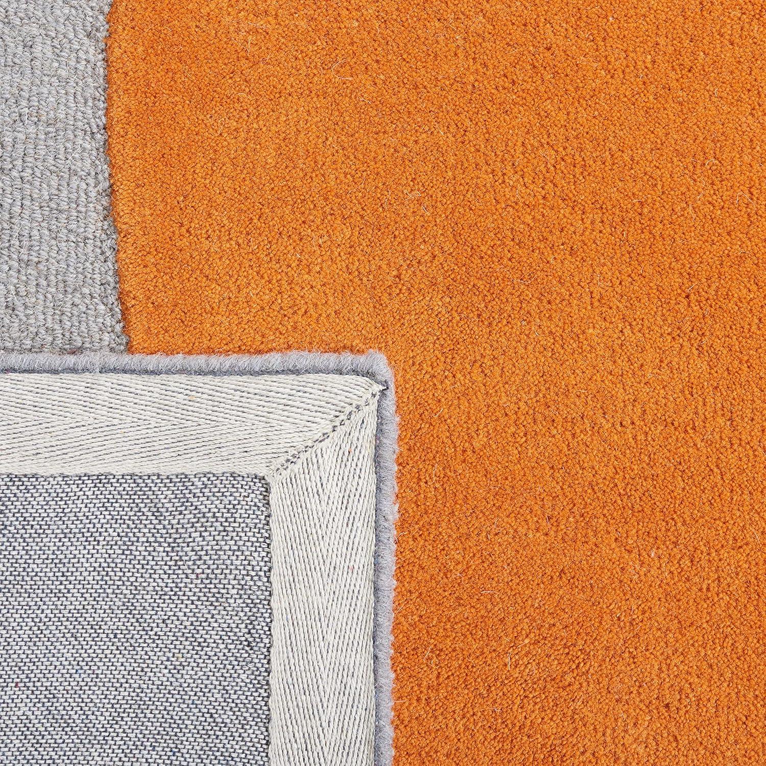 Rodeo Drive RD860 Hand Tufted Indoor Area Rug - 9'x12' - Grey/Rust - Safavieh