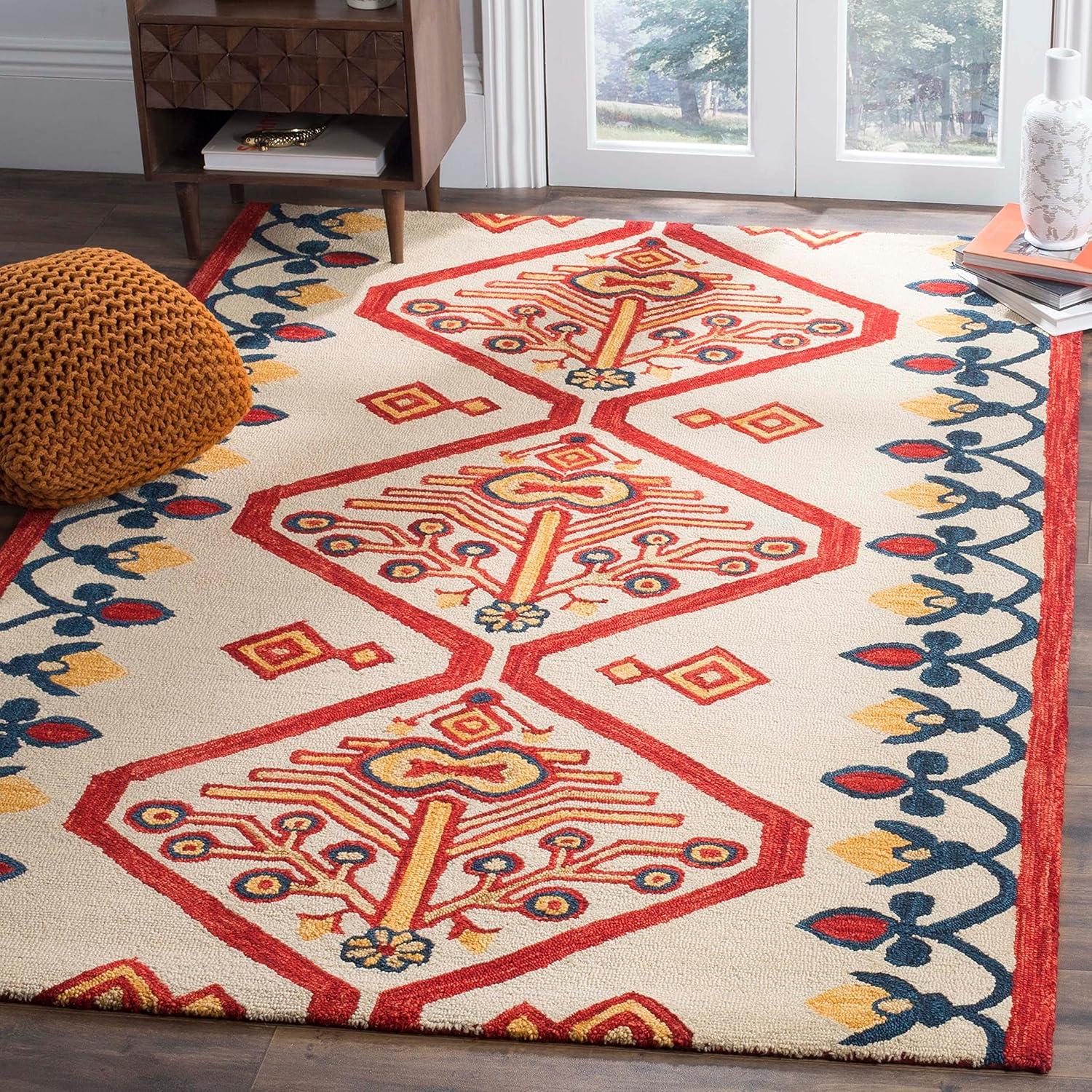 Aspen APN703 Hand Tufted Area Rug - Ivory/Yellow - 3'x5' - Safavieh.